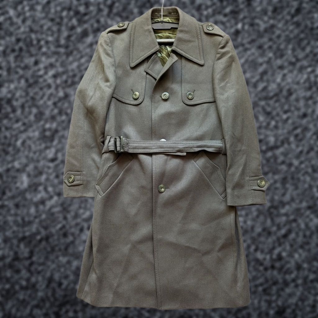 Vintage Vintage Wool Coat Mens Green Military Style Overcoat M Size HRZ Kleidung Size US M / EU 48-50 / 2 - 1 Thumbnail
