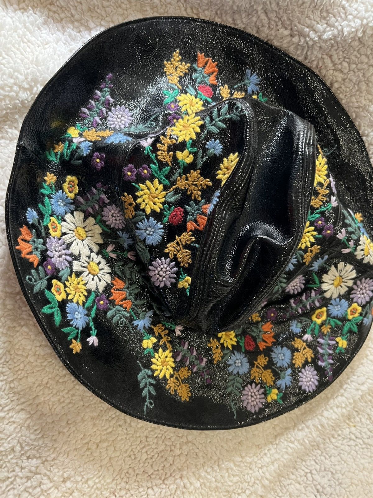 Gucci Gucci floral leather hat Size ONE SIZE - 4 Thumbnail