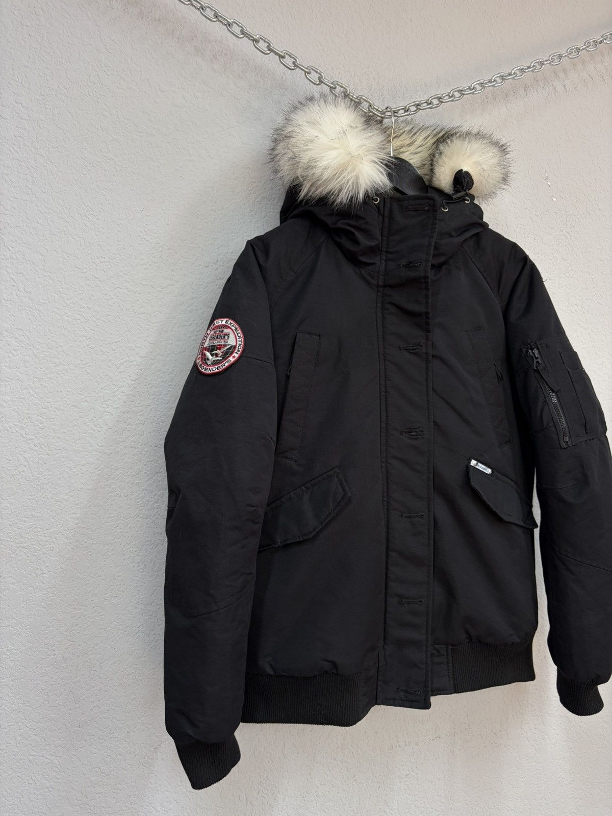 If Six Was Nine Vintage Rick Owens Vibe Black Bomber Jacket Faux Fur Collar Size US M / EU 48-50 / 2 - 15 Thumbnail