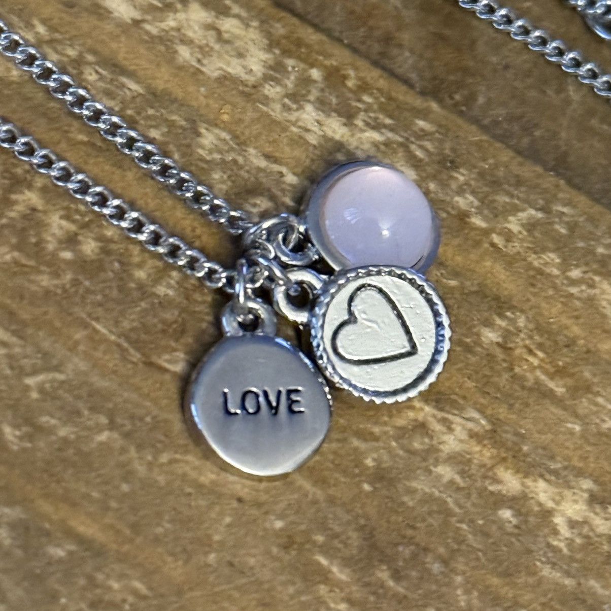 BCBGeneration BCBGeneration silver tone Love theme charm pendant necklace Size ONE SIZE - 4 Thumbnail