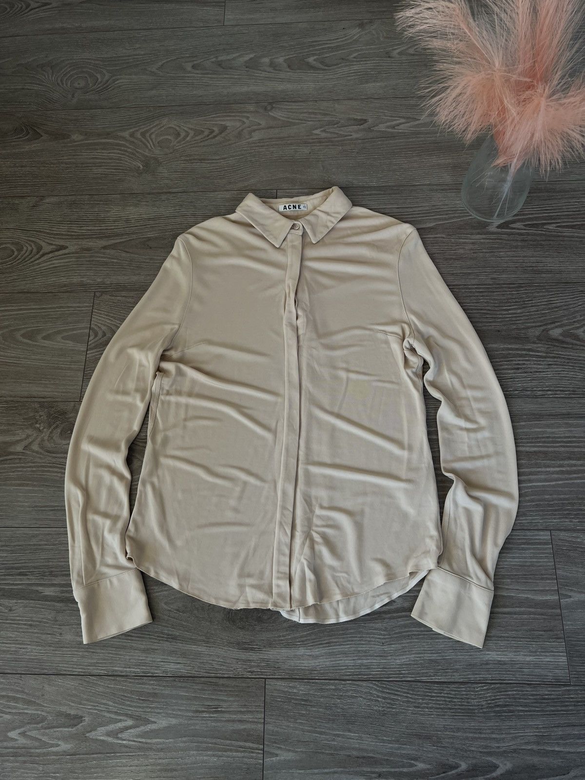 Acne Studios ‼️Vintage Acne Studios SS13 Sloan Jersey Viscose Blouses‼️ Size XS / US 0-2 / IT 36-38 - 5 Thumbnail