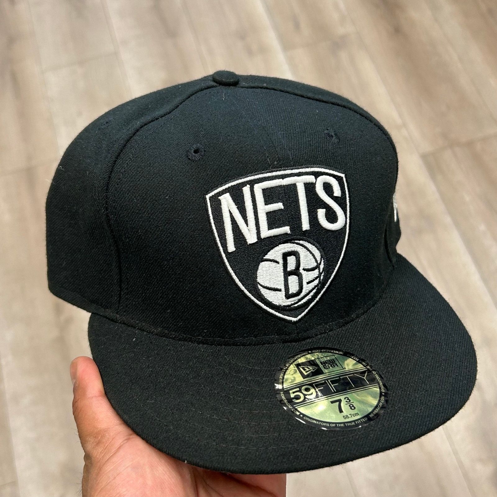 New Era Brooklyn Nets 59Fifty New Era Fitted Hat Cap sz 7 3/8 B25 Size ONE SIZE - 1 Thumbnail