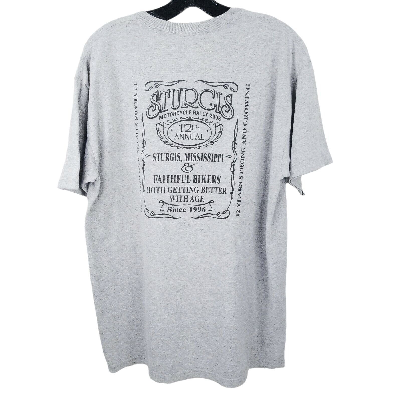 Gildan Sturgis MS Motorcycle Rally T Shirt Mens L 2008 Bikers Size US L / EU 52-54 / 3 - 1 Thumbnail
