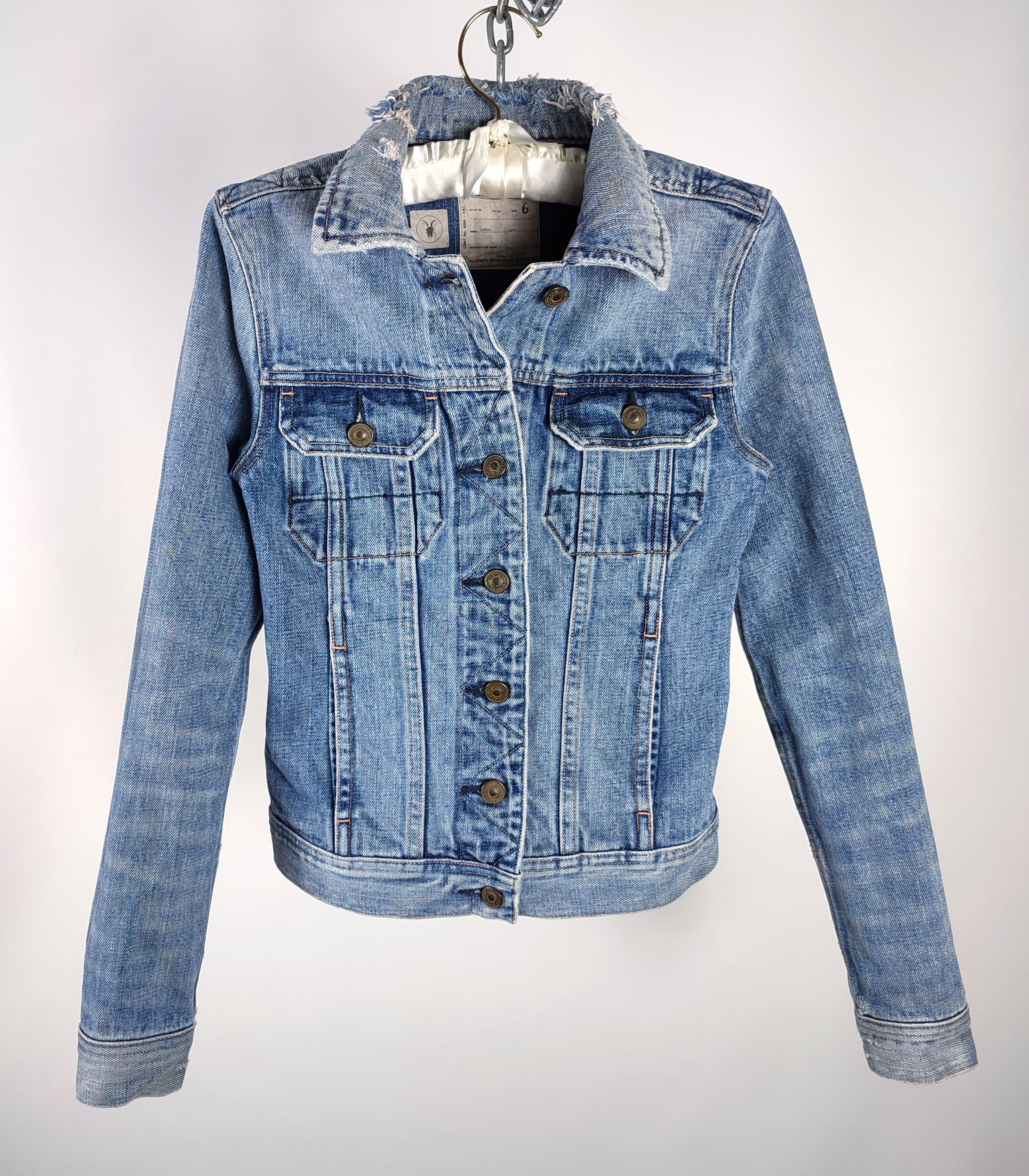 Allsaints Allsaints Lamara Denim Selvedge Slim Jacket Size M / US 6-8 / IT 42-44 - 3 Thumbnail
