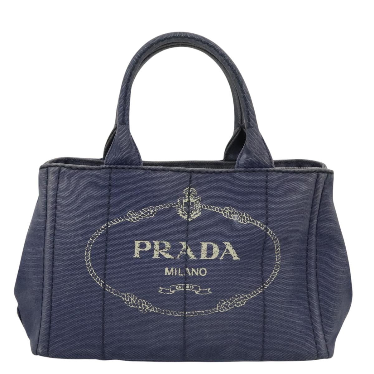 Prada Canapa Blue Canvas Handbag (Pre-Owned) Size ONE SIZE - 1 Thumbnail
