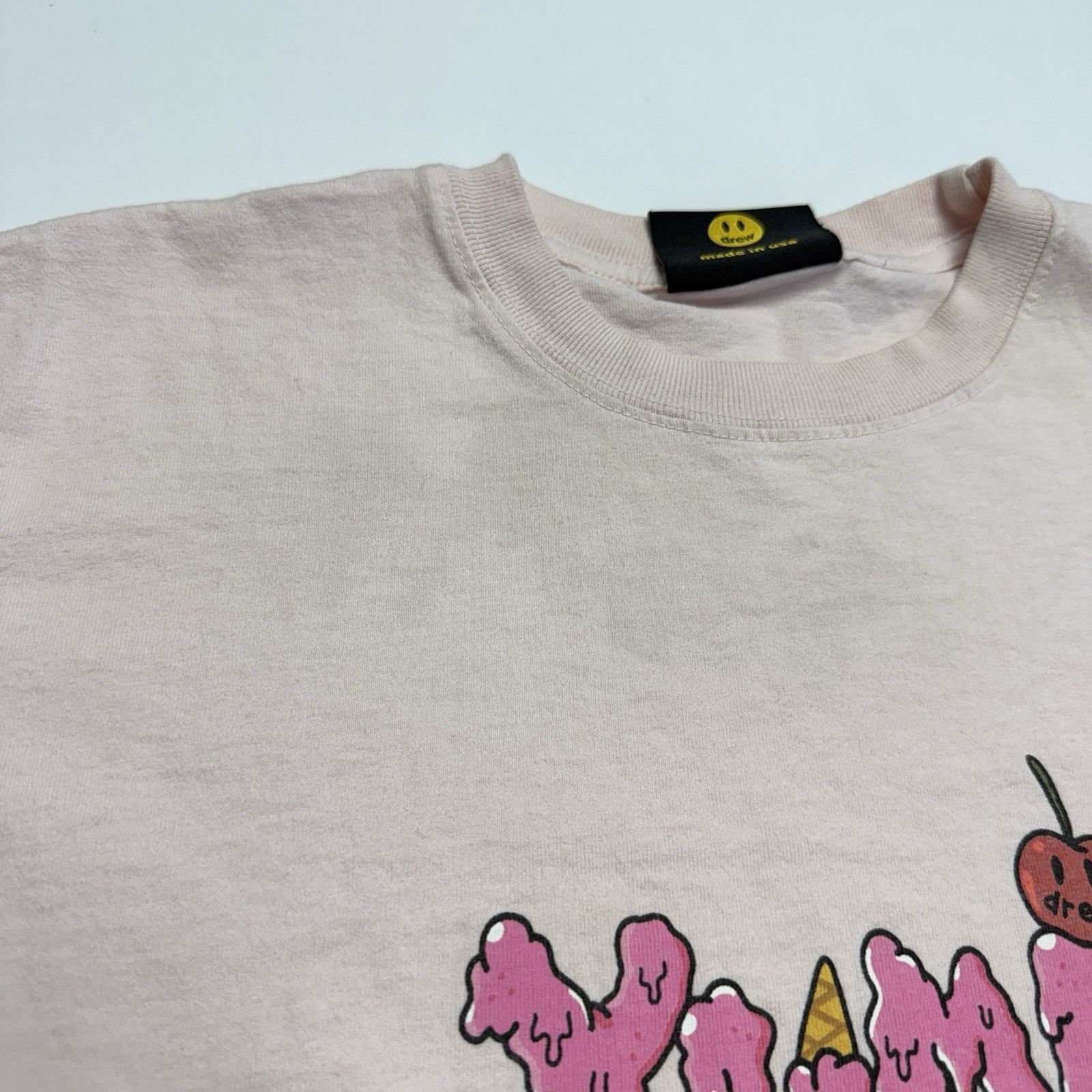 Drew House Drew House Yummy T Shirt Mens XS 19.5x27 Light Pink Short Sl Size US XS / EU 42 / 0 - 4 Thumbnail