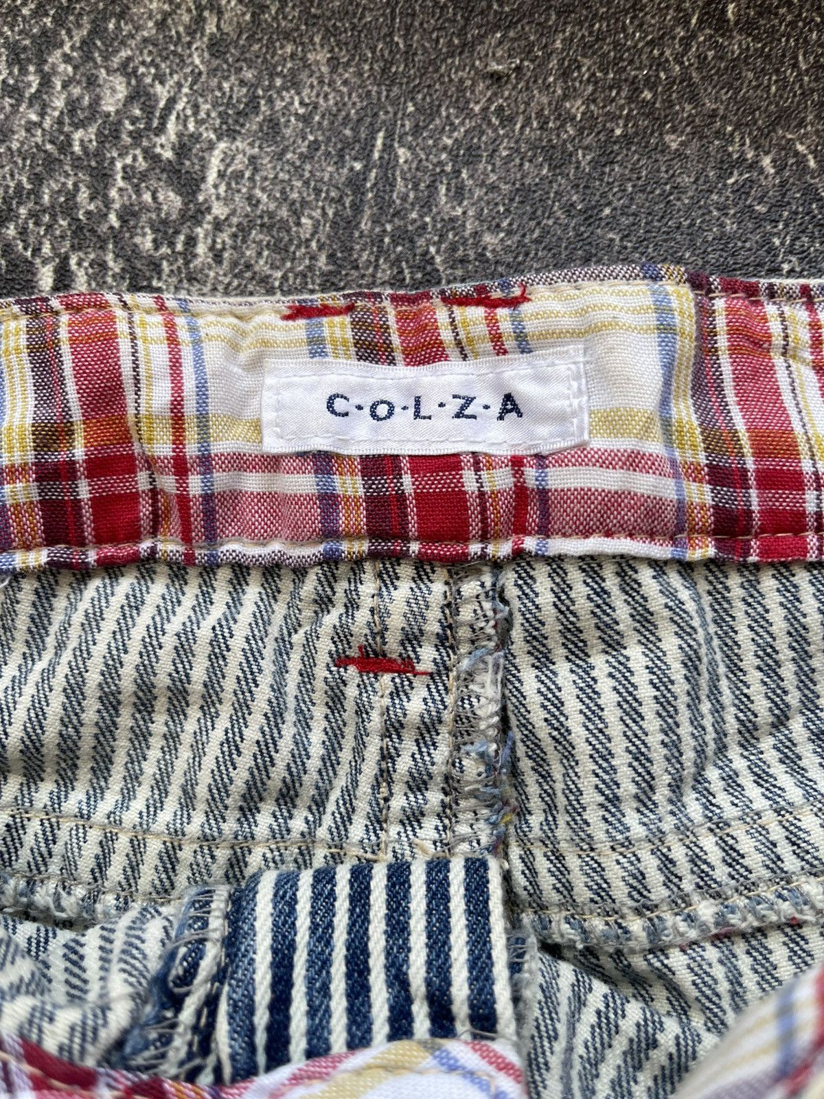 Japanese Brand Y2k Colza patchwork hickory bootcut jeans Size US 30 / EU 46 - 8 Thumbnail