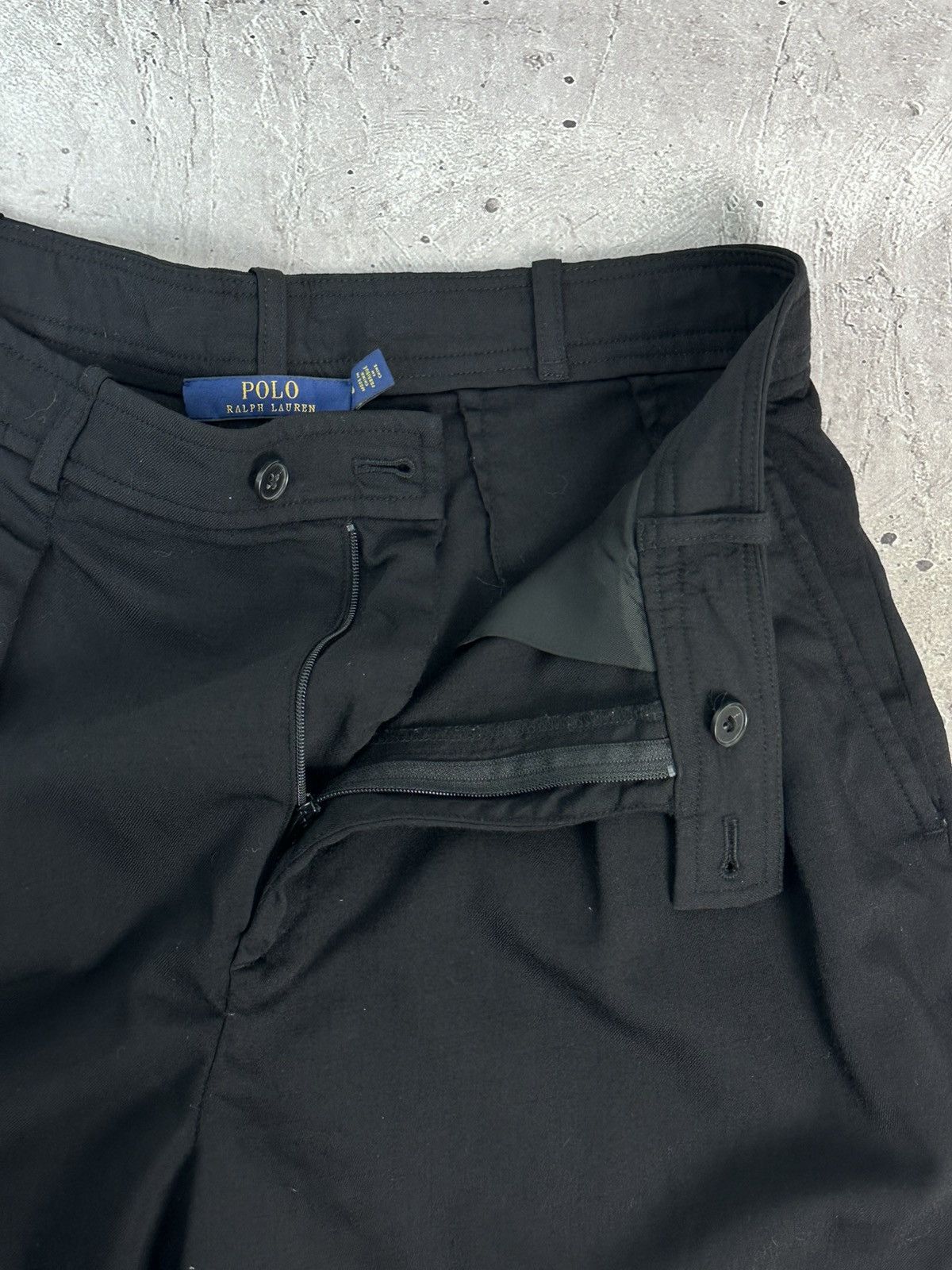 Polo Ralph Lauren Polo Ralph Lauren Black Wool Straight Women’s Trousers Size 27" / US 4 / IT 40 - 5 Thumbnail