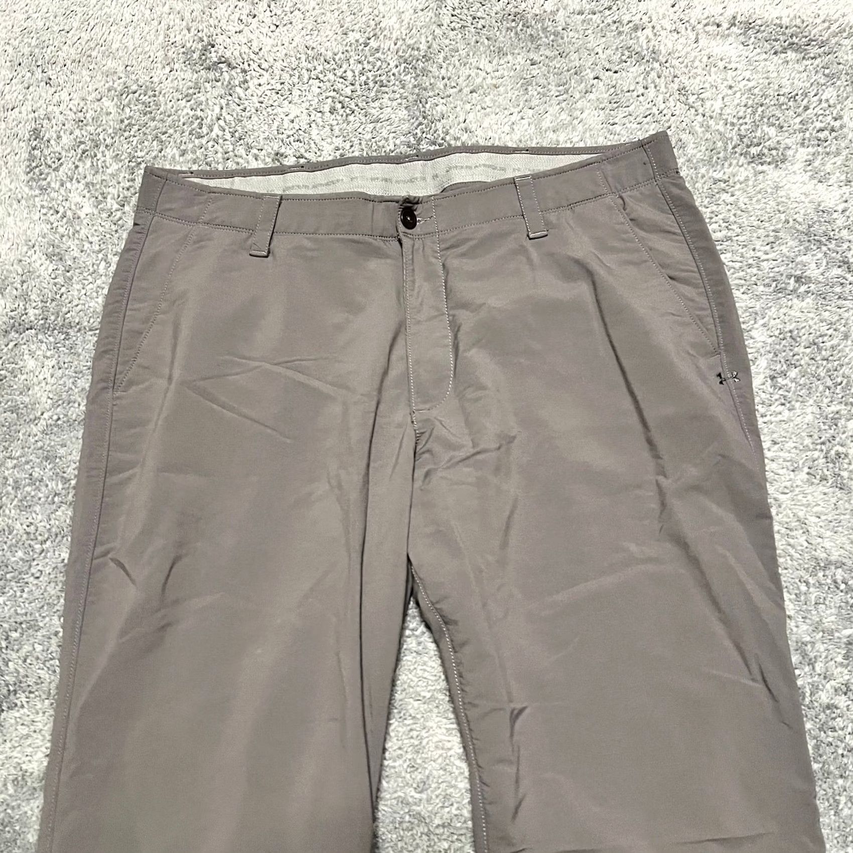 Under Armour Under Armour Pants Mens 40 X32 Gray Golf Performance Straight Leg Size US 40 / EU 56 - 2 Thumbnail