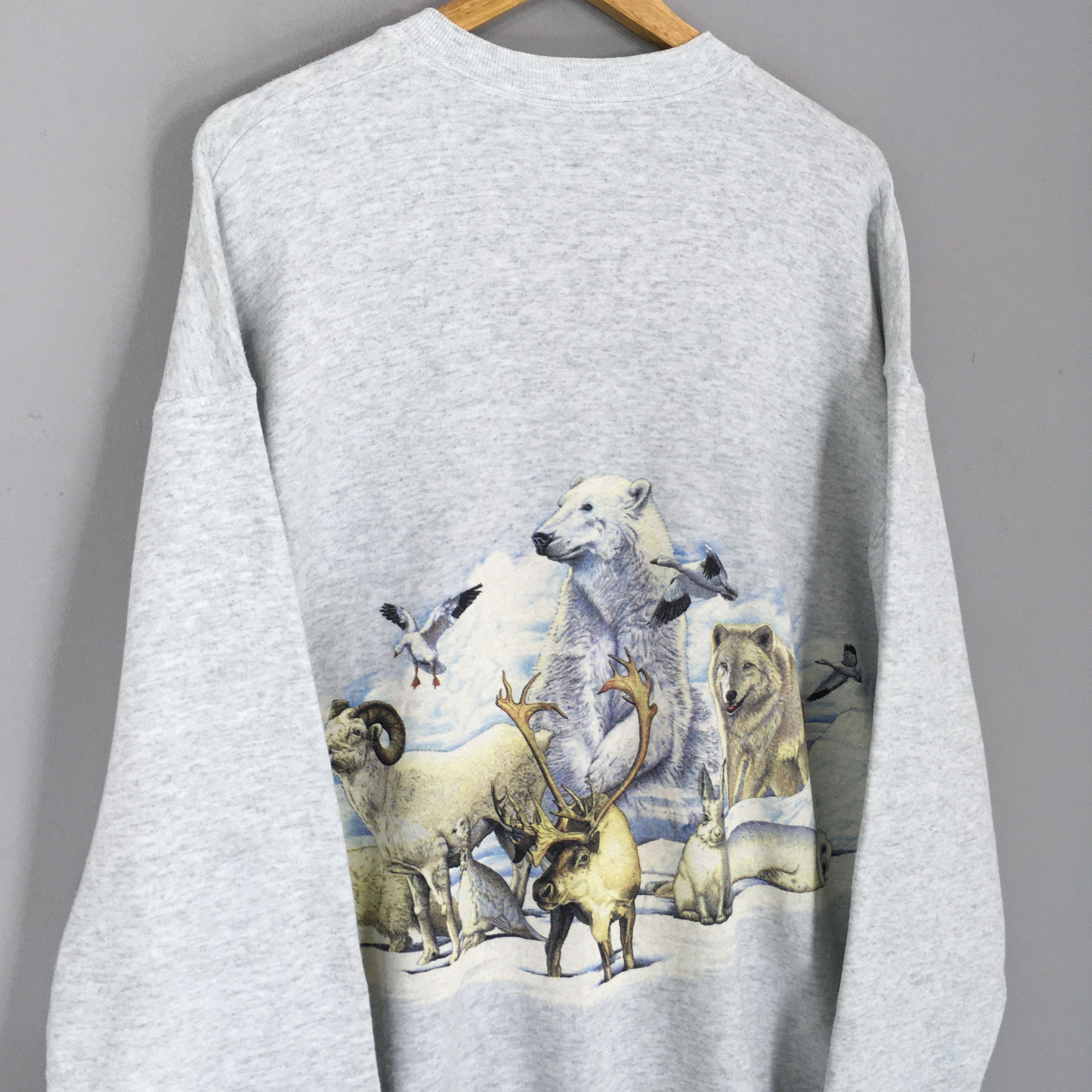Habitat Vintage 90s Animal Wildlife Nature Sweatshirt XLarge Size US XL / EU 56 / 4 - 8 Thumbnail