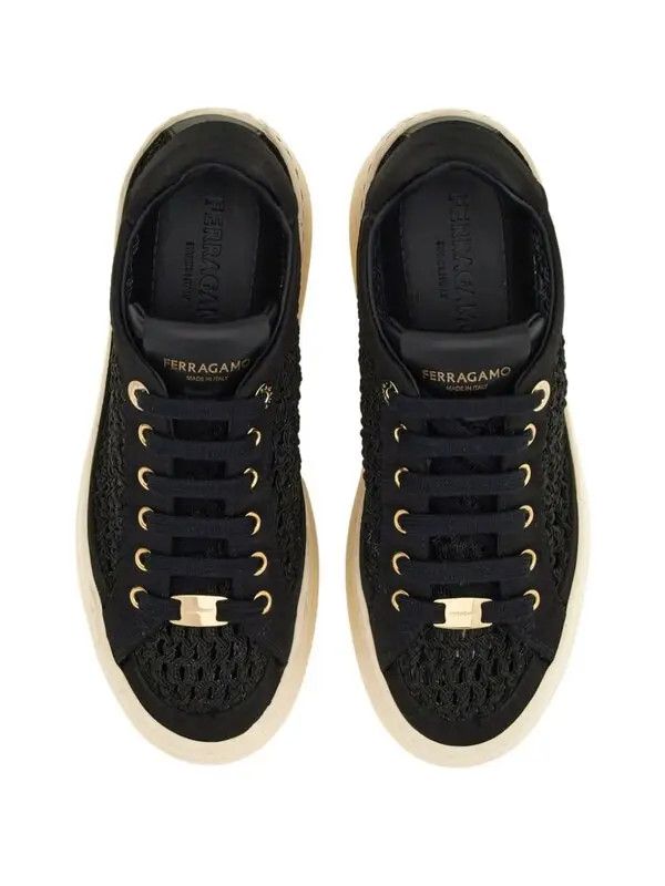 Salvatore Ferragamo o1y0426 Low-Top Sneakers in Black Size US 10 / IT 40 - 3 Thumbnail
