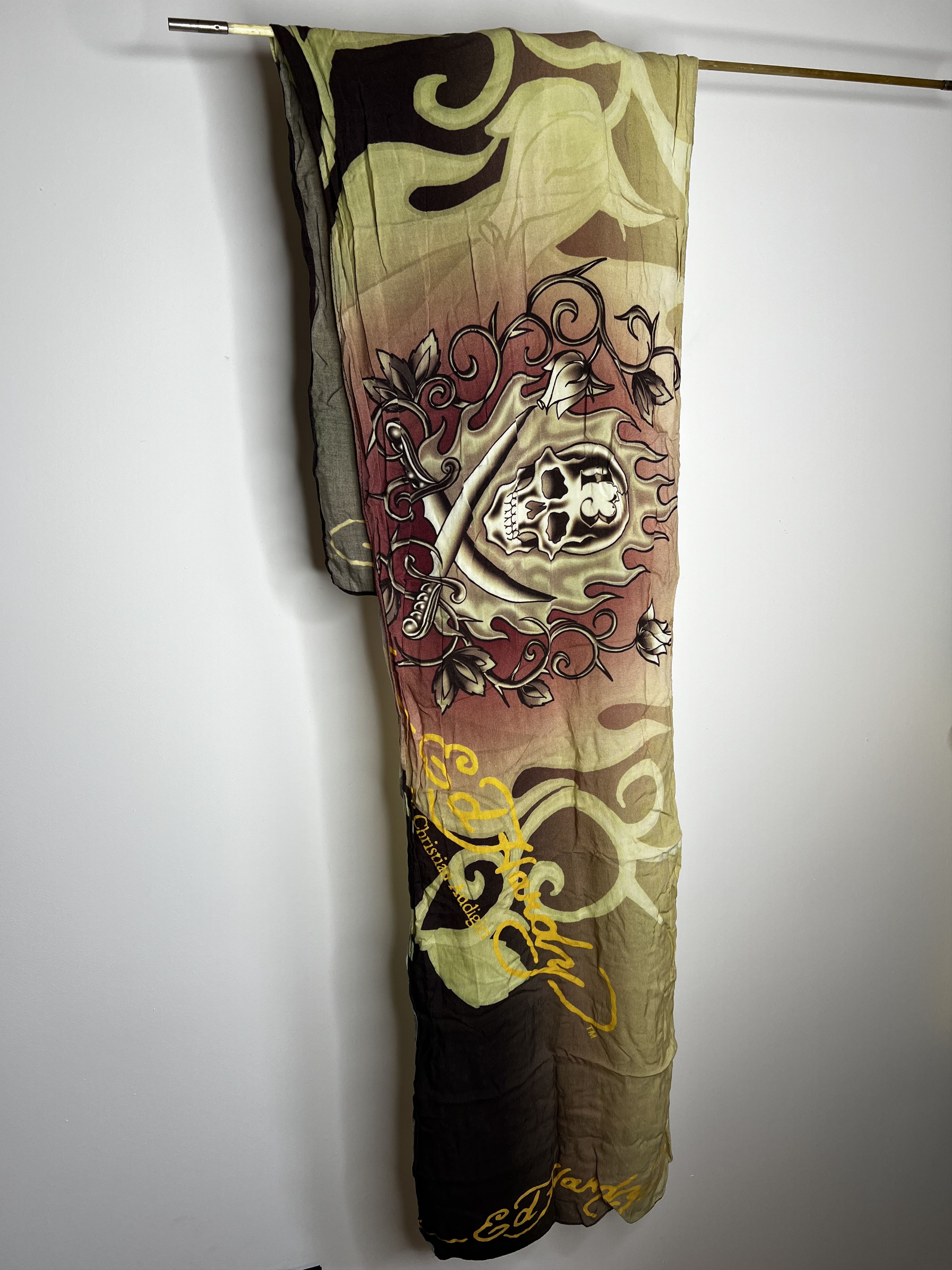 Ed Hardy ED HARDY BY CHRISTIAN AUDIGIER LONG SCARF 100% COTTON Size ONE SIZE - 1 Thumbnail