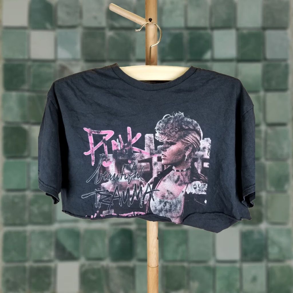 Pinko VINTAGE PINK BEAUTIFUL TRAUMA ROCK TOUR T-SHIRT SZ LARGE Black Men Size US L / EU 52-54 / 3 - 1 Thumbnail