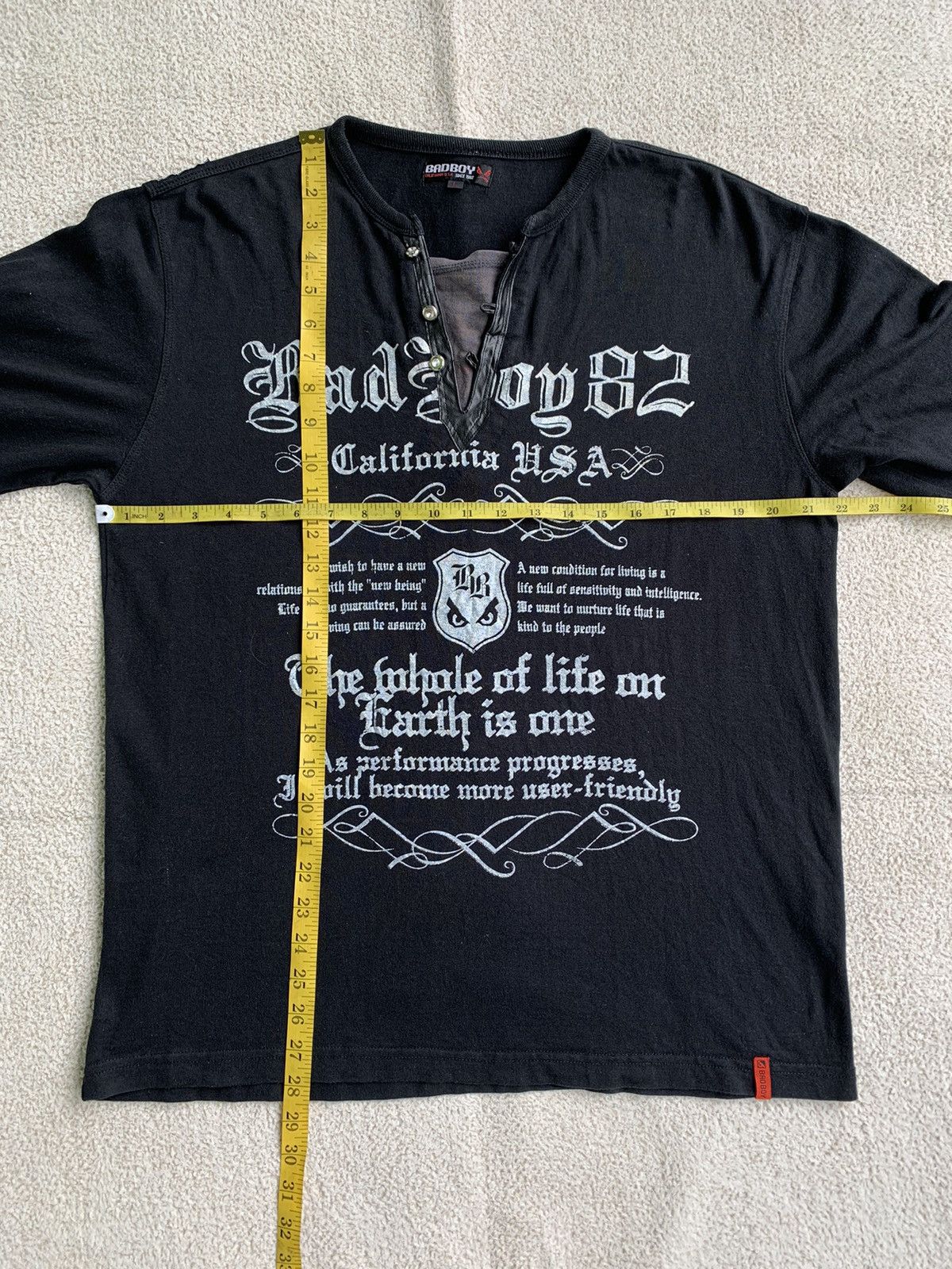 Beauty Beast × If Six Was Nine × Japanese Brand Bad Boy Double Layer Poem Long Sleeve punk style Size US L / EU 52-54 / 3 - 11 Thumbnail