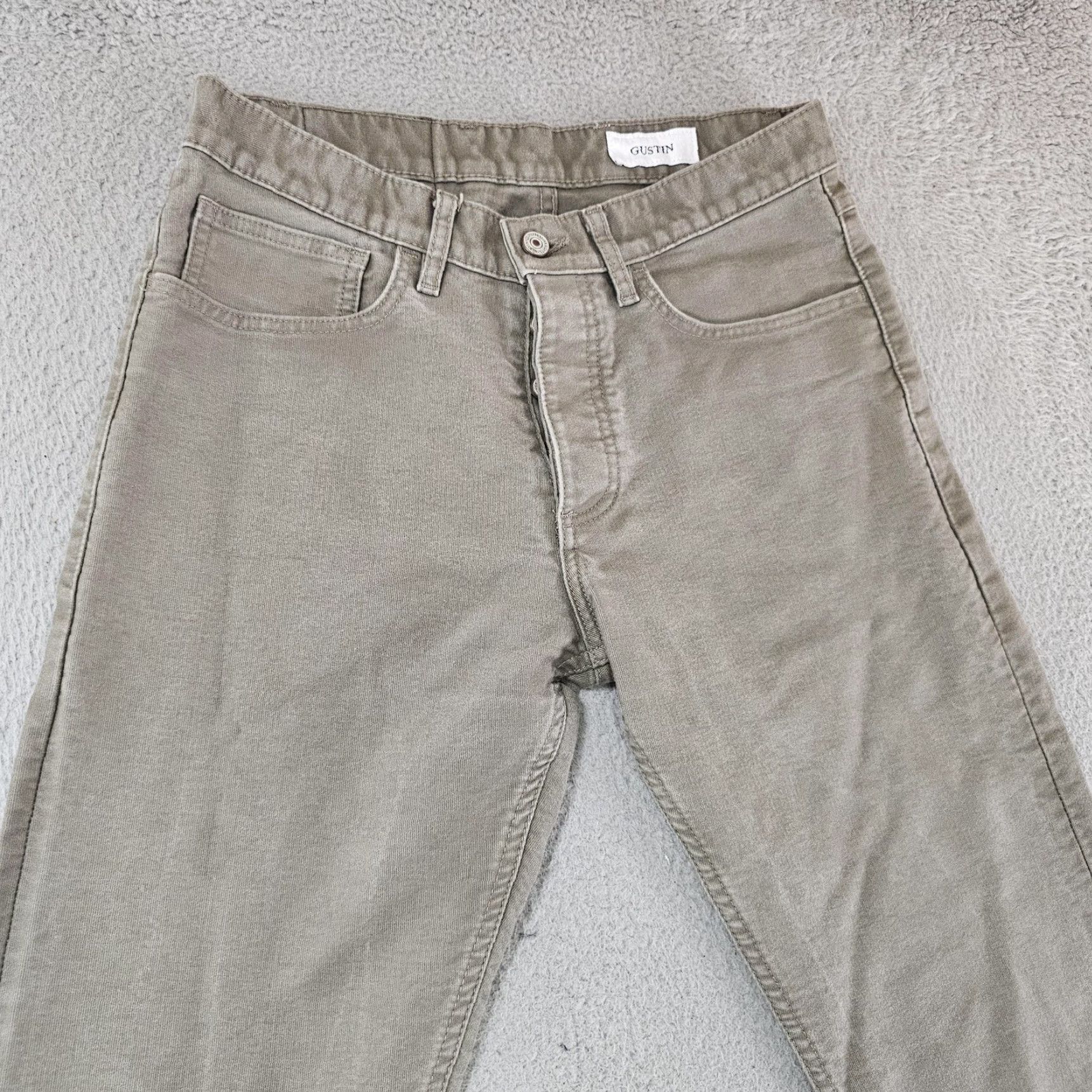 Gustin Gustin Pants Mens 30 Straight Fit Button Fly Washed California Gray Size US 30 / EU 46 - 2 Thumbnail