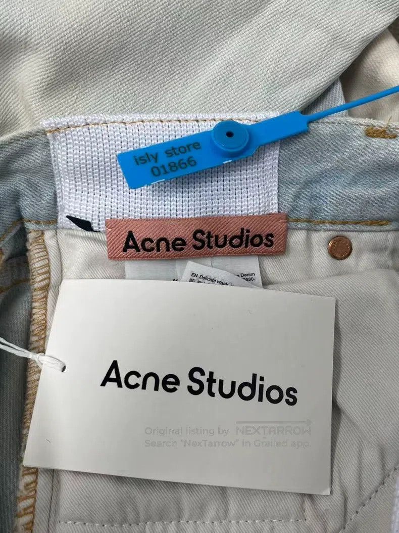 Acne Studios Acne Studios Side-Stripe Logo-Print Loose Straight-Cut Den Size US 32 / EU 48 - 4 Thumbnail