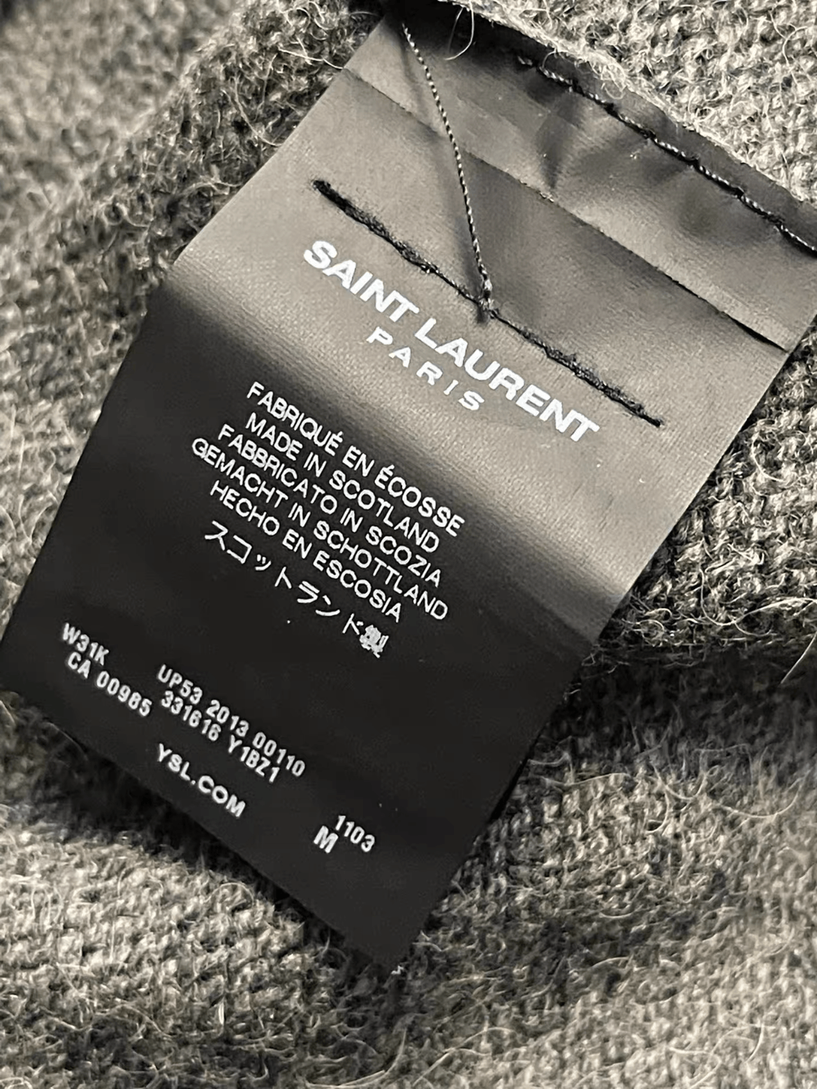 Saint Laurent Paris Saint Laurent Paris 13AW Runway Grey Rivet Cardigan mojos11 Size US M / EU 48-50 / 2 - 3 Thumbnail