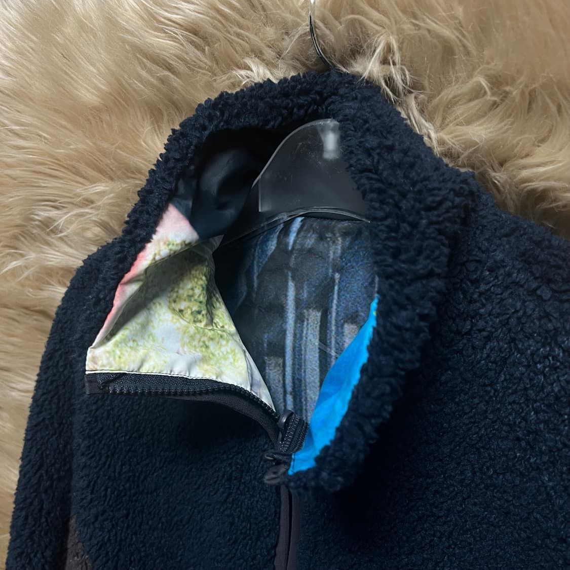 【THE MUSEUM VISITOR】REVERSIBLE FLEECE JACKET The Museum Visitor Reversible Fleece Jacket Navy