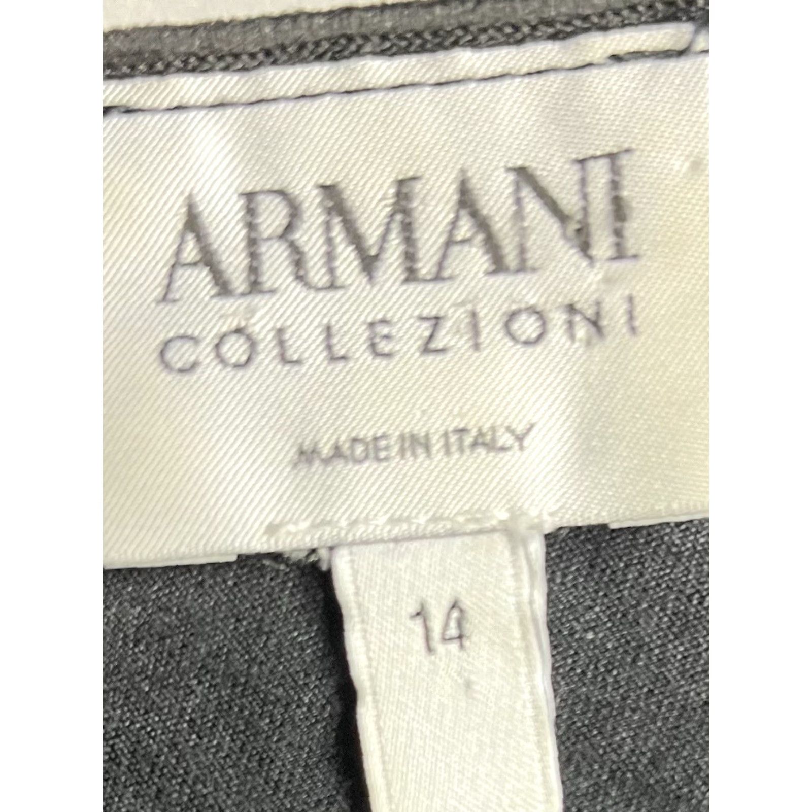 Armani Armani Collezioni Womens Top Shirt Black 14 Regular Knit Cap Sleeve Scoop Neck Short Sleeve Italy Size XL / US 12-14 / IT 48-50 - 7 Thumbnail