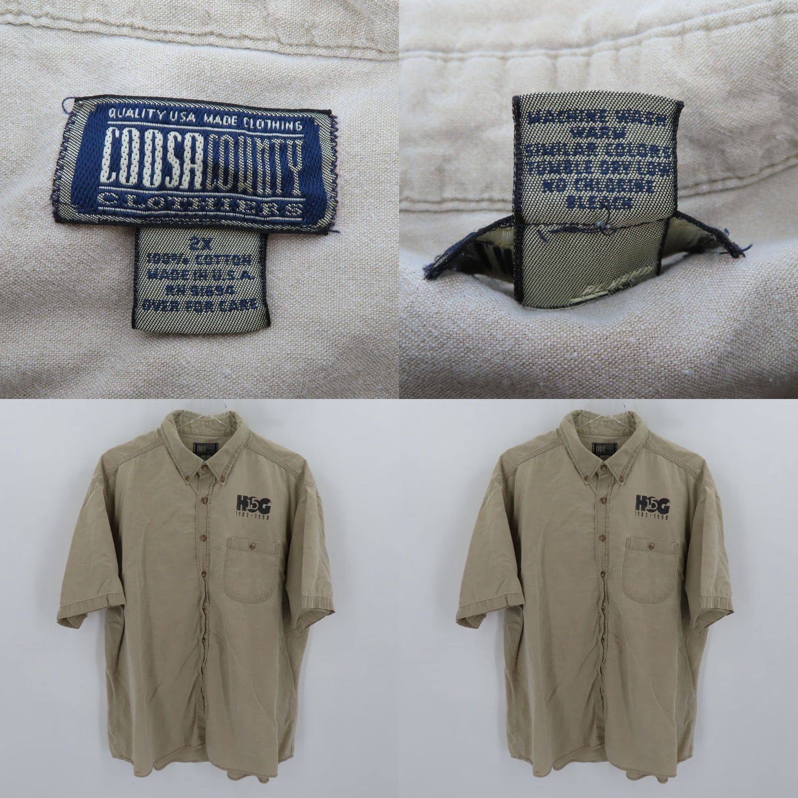 Vintage Coosa County Men 2X HOG 15 Daytona Bike Week 1998 Short Sleeve Button Shirt Top Size US XXL / EU 58 / 5 - 8 Thumbnail