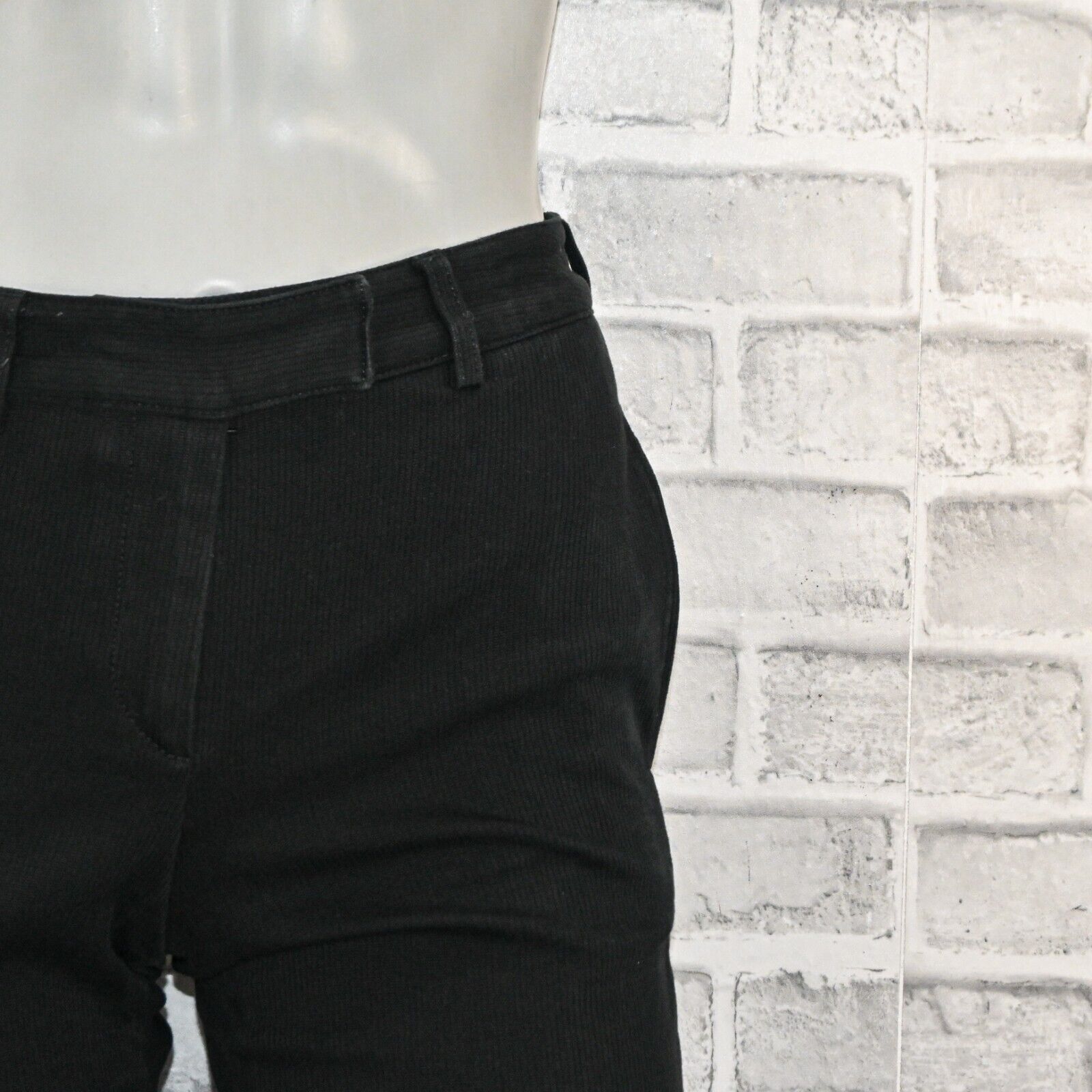 A.P.C. A.P.C. Women's Ribbed ankle crop pants in black cotton Size 24" / US 00 / IT 34 - 9 Thumbnail