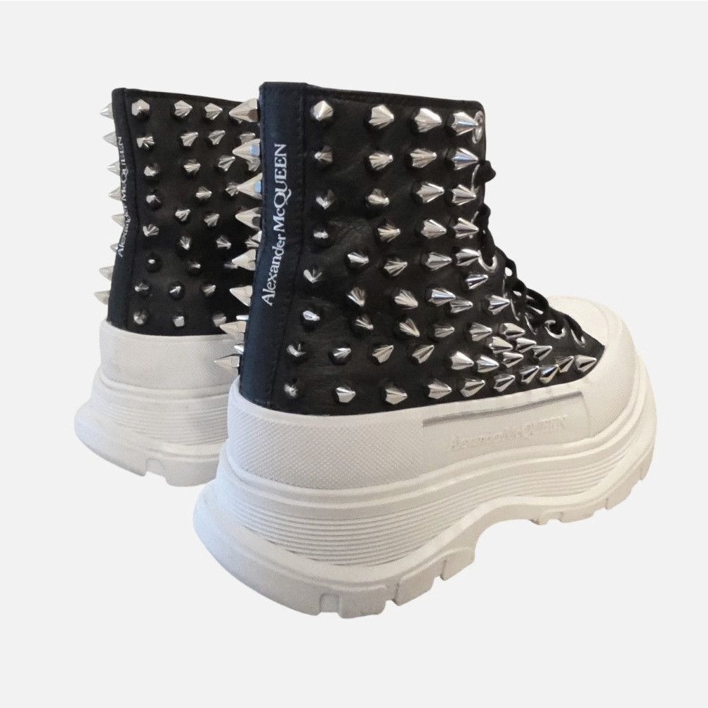 Alexander McQueen Alexander McQueen Tread Slick Spike Black Leather High-Tops Size US 9.5 / IT 39.5 - 8 Thumbnail