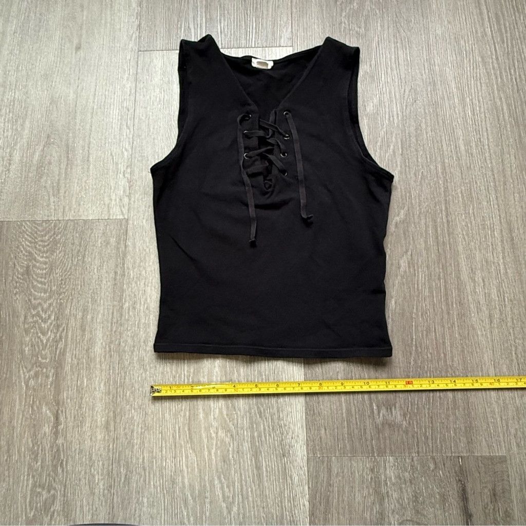 Garage Garage Black Tie Front Muscle Tee Size XS / US 0-2 / IT 36-38 - 3 Thumbnail