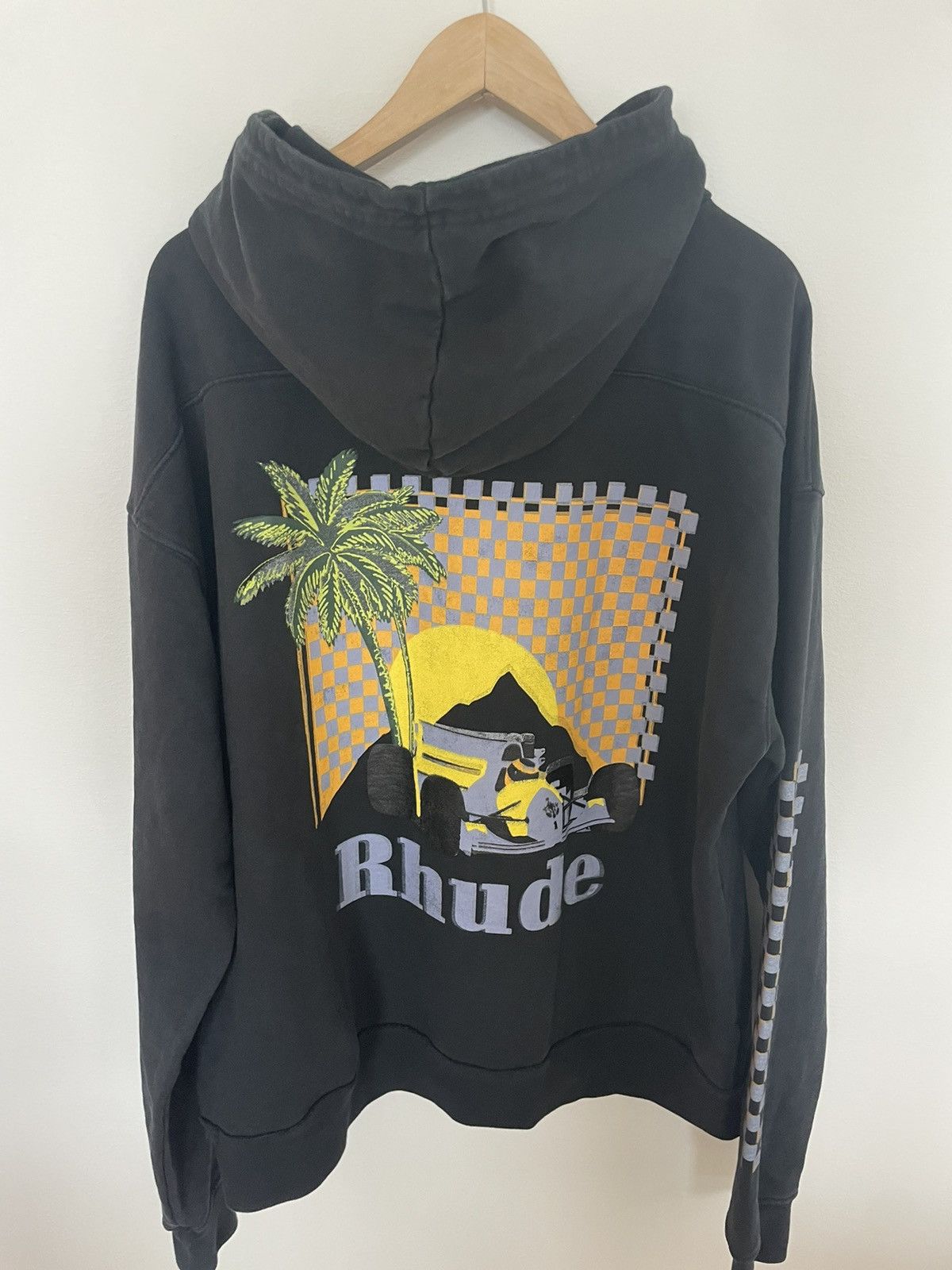 Pre-owned Rhude F1 Hoodie In Black