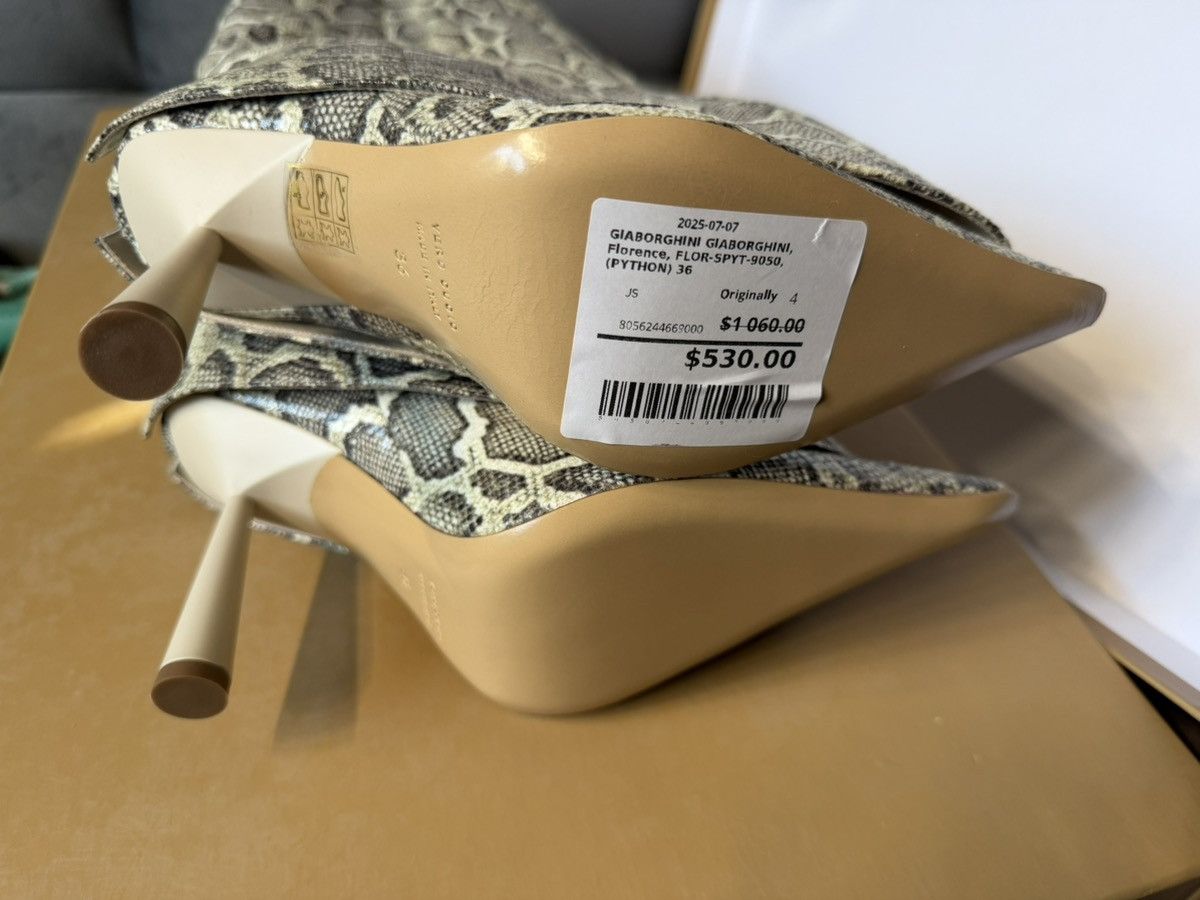 GIA BORGHINI Gia Borghini Florence Synthetic Python 9050, Size US 6, Size US 6 / IT 36 - 6 Thumbnail