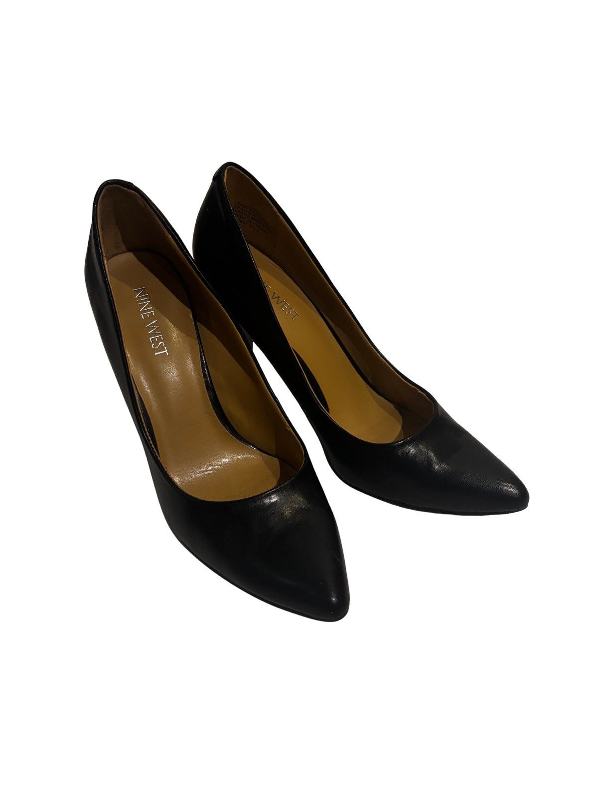 Nine West Black leather Heels.wf1015 Size US 5.5 / IT 35.5 - 10 Thumbnail