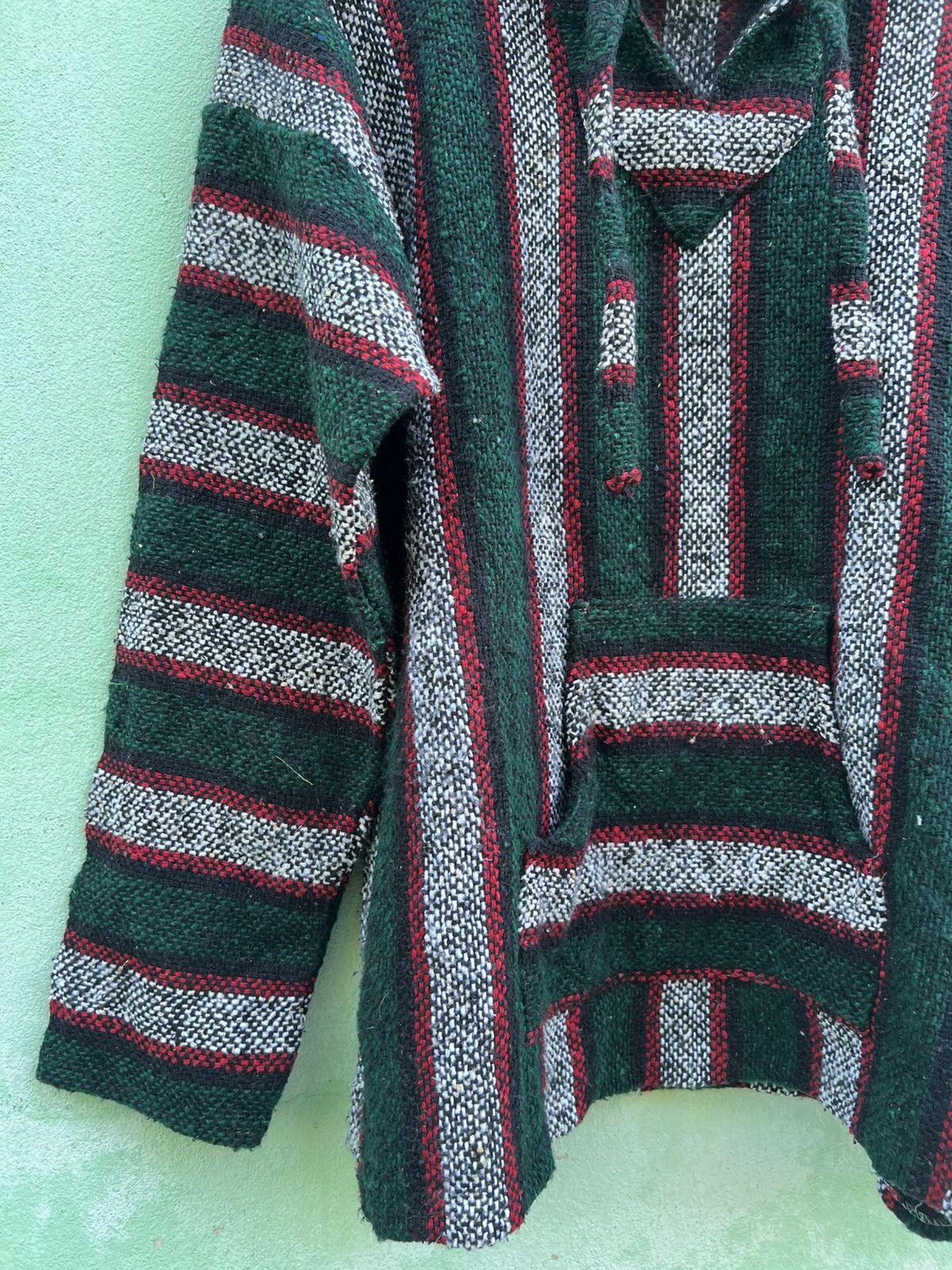 Japanese Brand Vintage VEL-MEX Mexican Baja Hoodie Drug Rug Striped XL Size US L / EU 52-54 / 3 - 5 Thumbnail