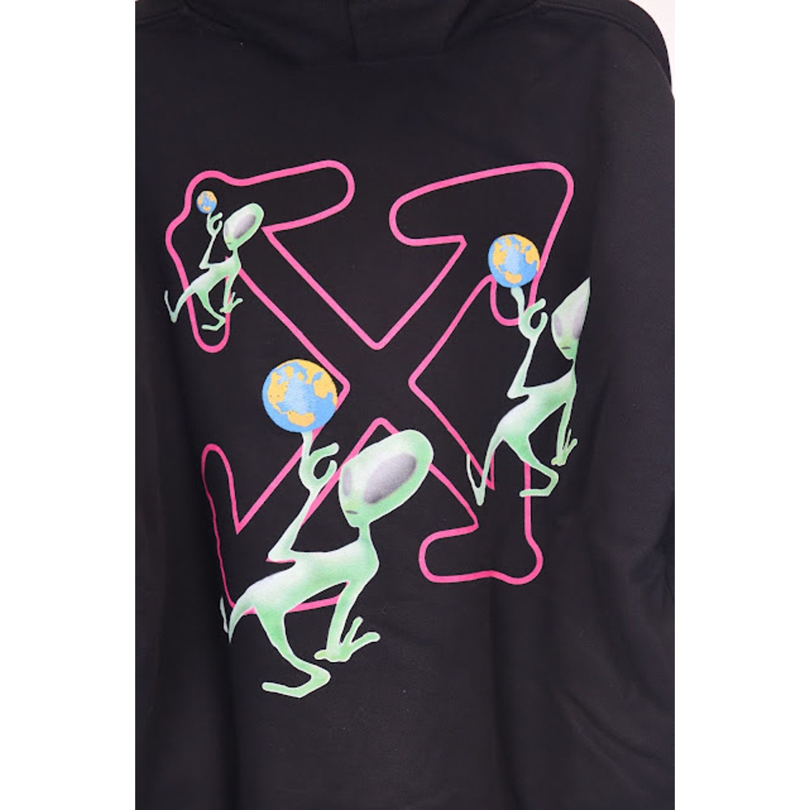 Off-White o1rshd1 Alien Arrow Skate Hoodie in Black/Green Size US XXS / EU 40 - 11 Thumbnail