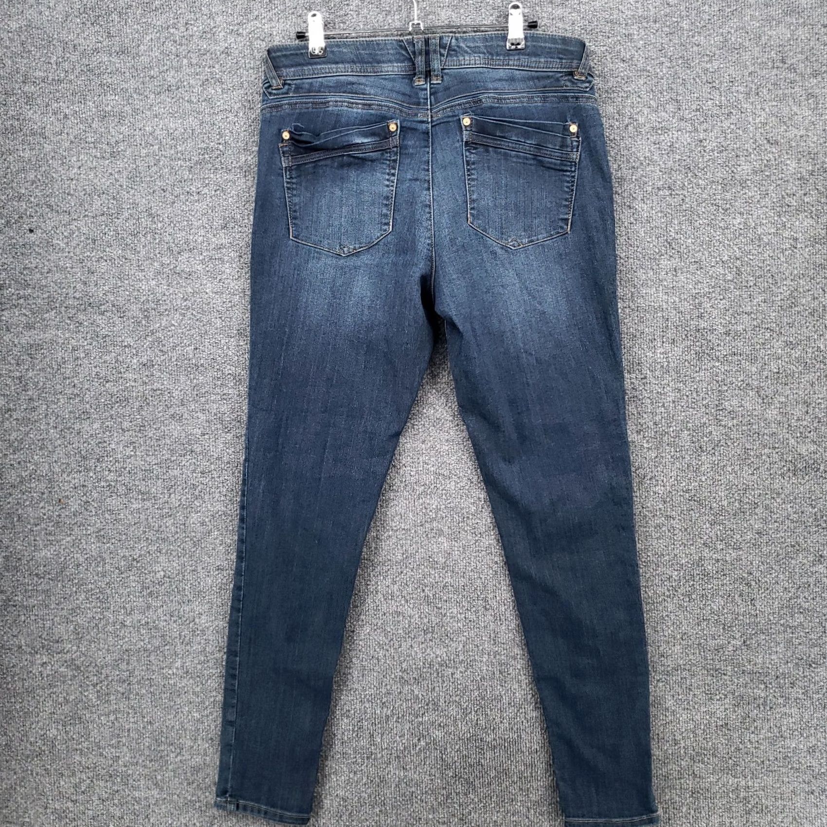 Vintage Democracy Ab Technology Skinny Jeans Womens Size 10 Blue Stretch Dark Wash Denim Size 32" / US 10 / IT 46 - 2 Thumbnail