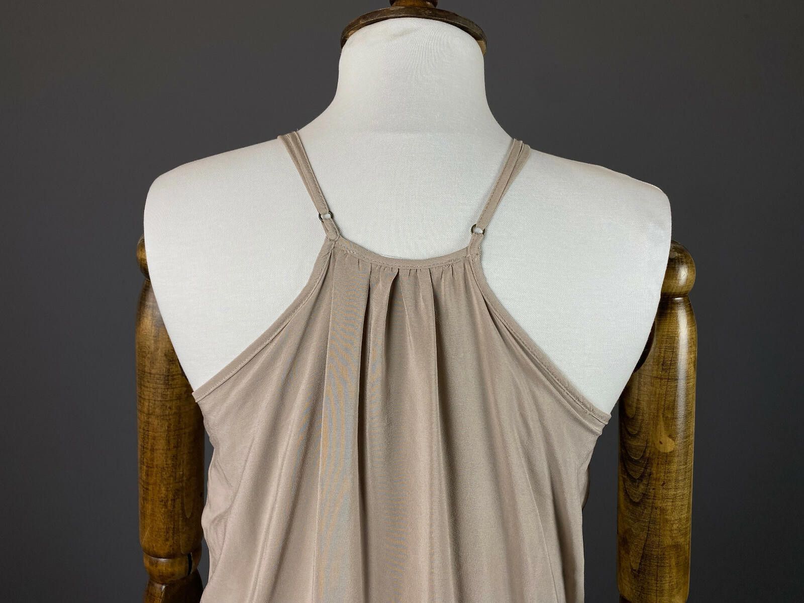 Designer Anine Bing Beige Silk Designer Open Shoulder Dress Size XS Size XS / US 0-2 / IT 36-38 - 5 Thumbnail