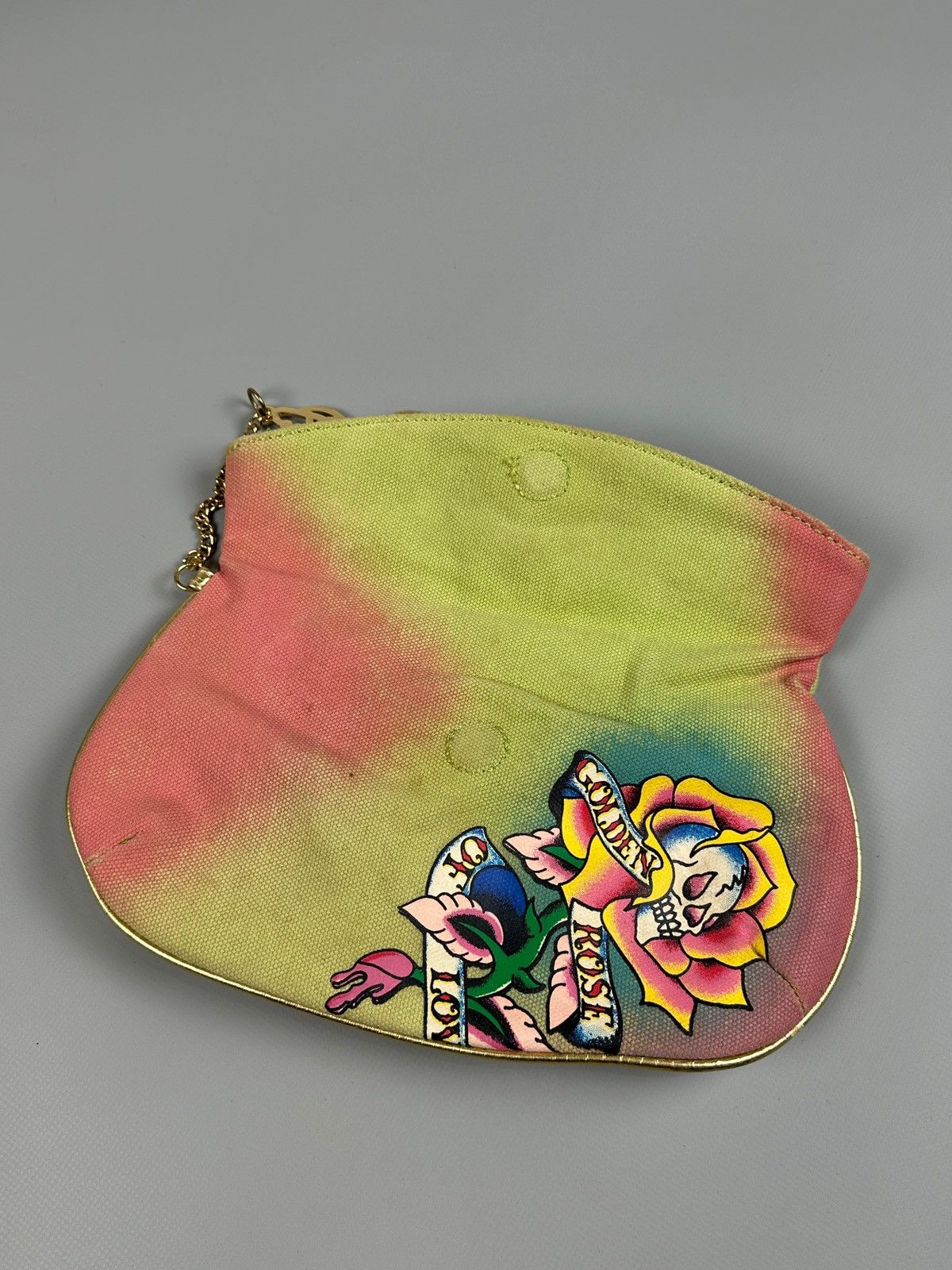 Ed Hardy Vintage Ed Hardy Y2K Tattoo Print Clutch Canvas Bag Size ONE SIZE - 4 Thumbnail