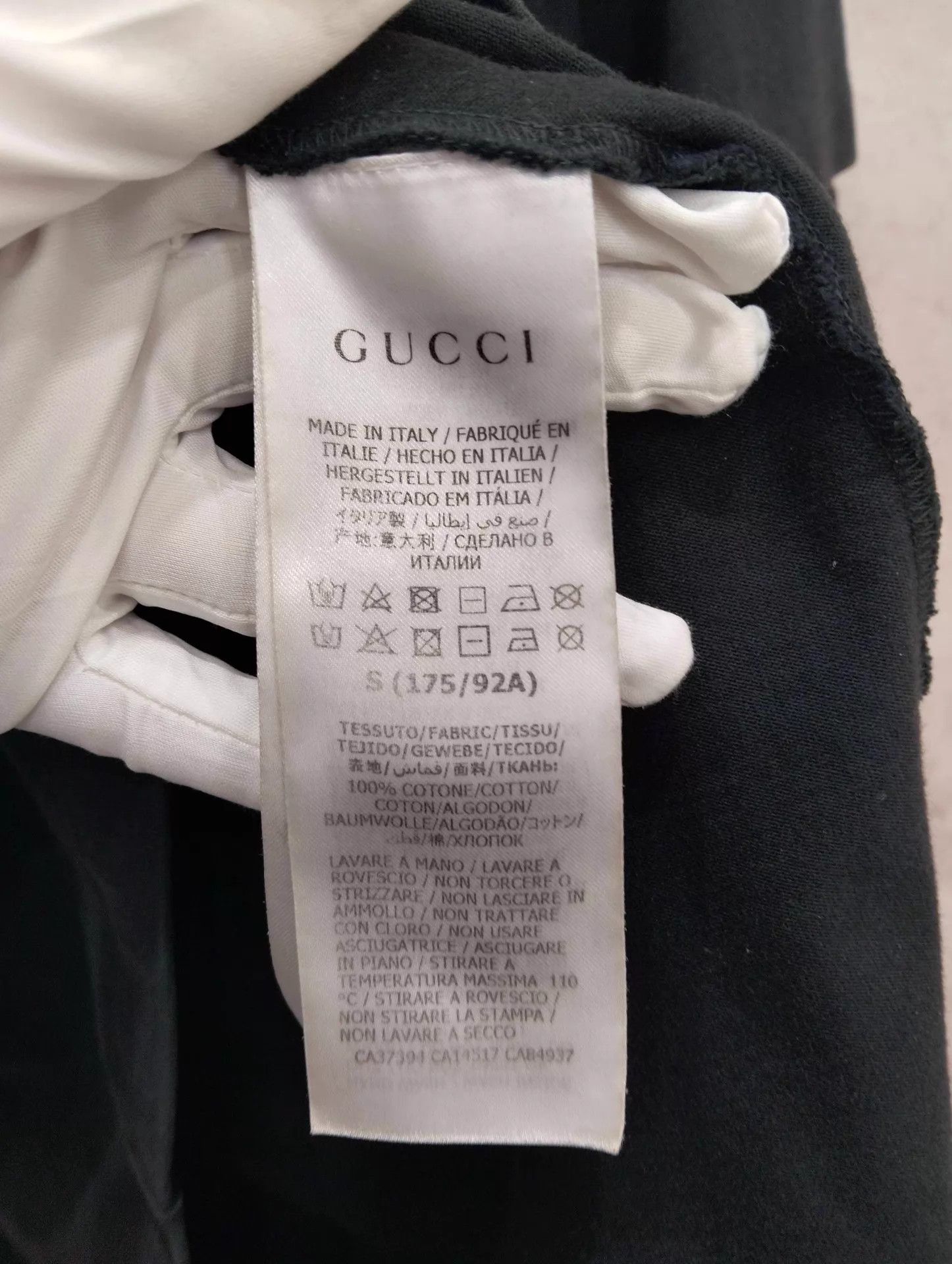 Gucci Gucci black logo print short tee S size Size US S / EU 44-46 / 1 - 5 Thumbnail