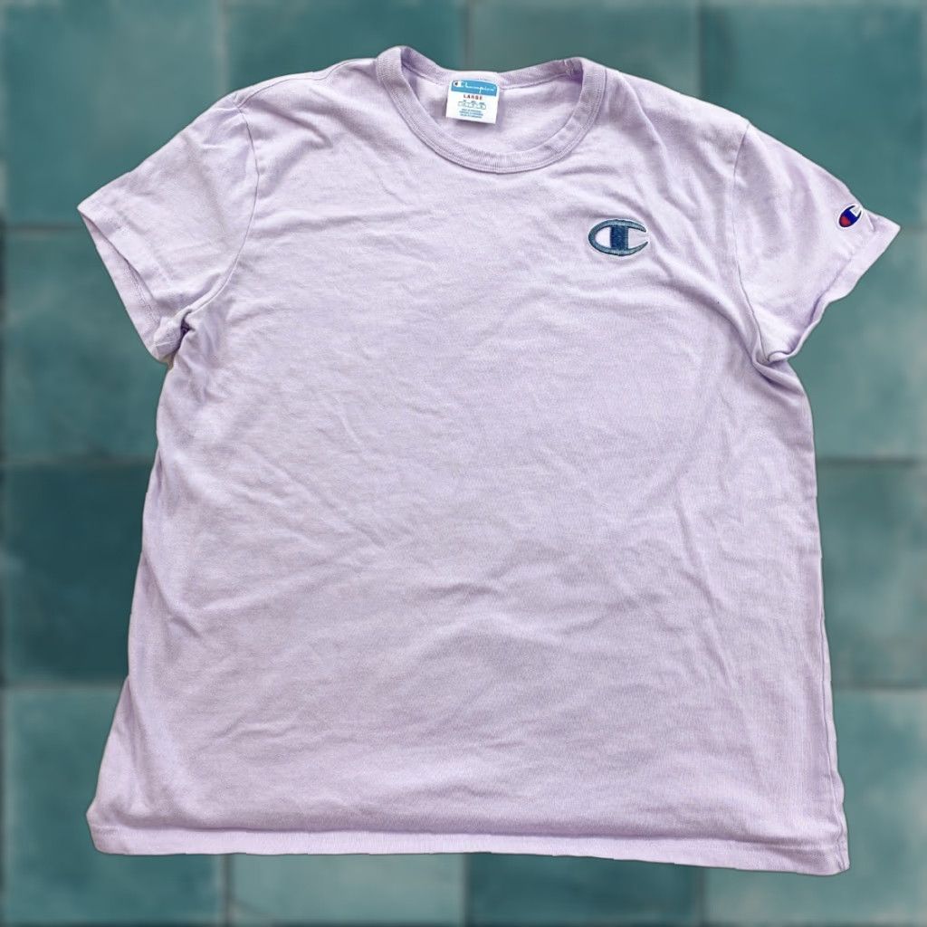 Champion Champion Shirt Womens Large Purple Short Sleeve Big C Logo USA Size L / US 10 / IT 46 - 1 Thumbnail