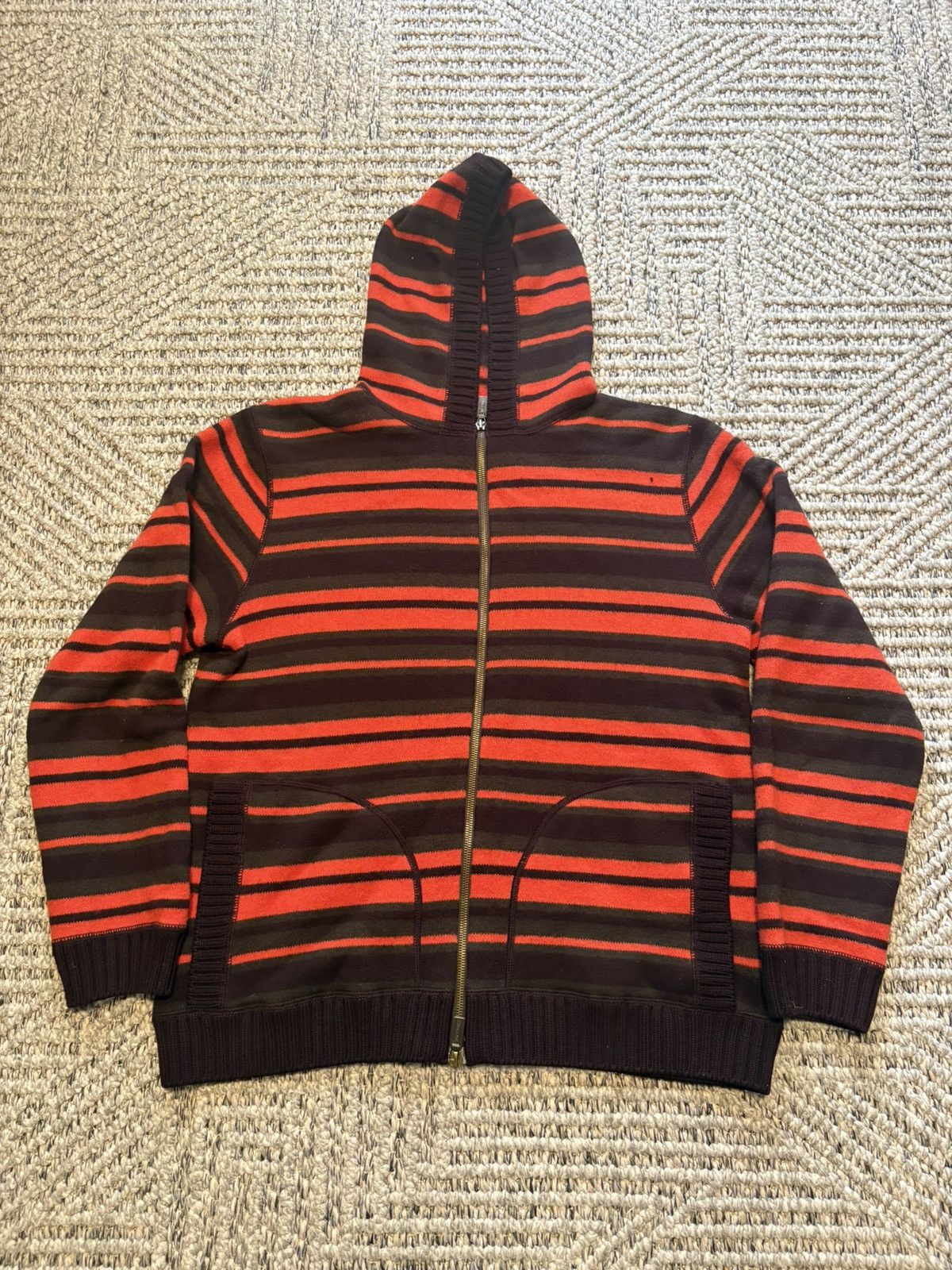 Etro Vintage Etro Wool Striped Zip Up Hoodie Size M Size US M / EU 48-50 / 2 - 1 Thumbnail