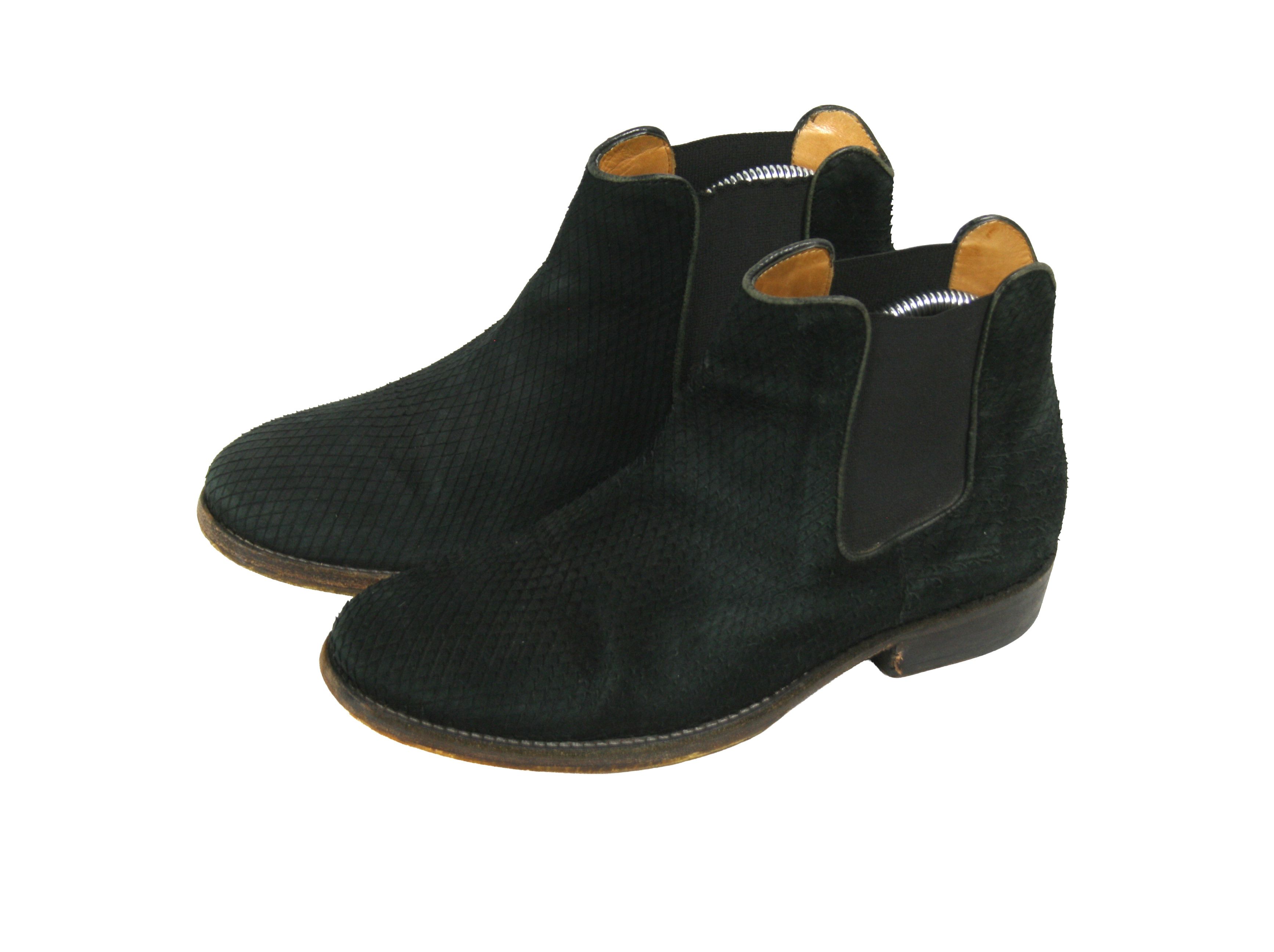 The Last Conspiracy "Fish Scales" Avant Garde Ankle Boots Size US 8 / IT 38 - 3 Thumbnail