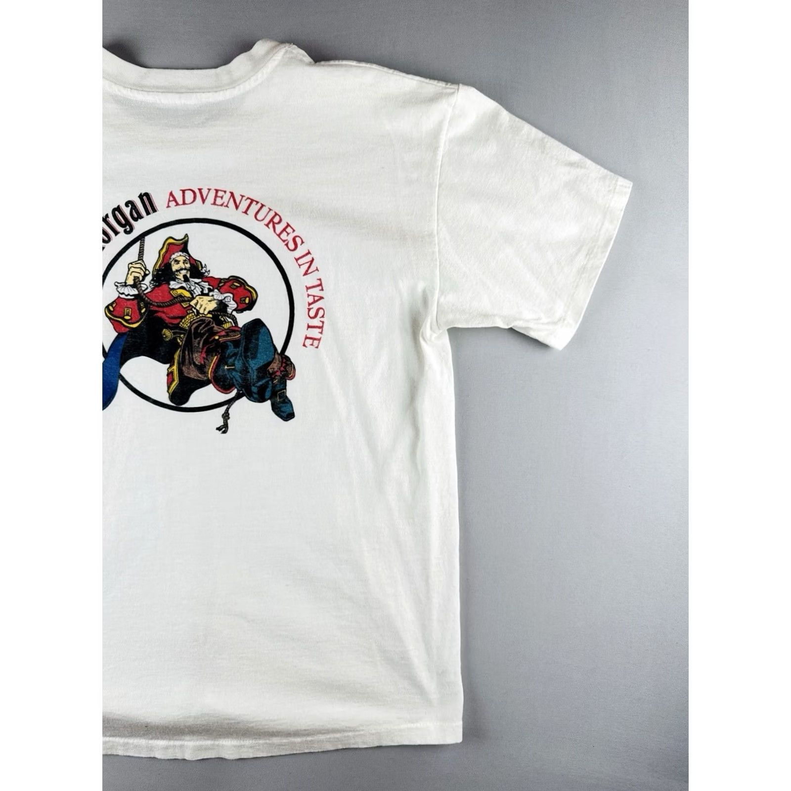 Vintage VINTAGE Captain Morgan T Shirt 90s White XL Men Short Sleeve Crew Neck Graphic Adve ntures In Taste Mens Size US XL / EU 56 / 4 - 4 Thumbnail