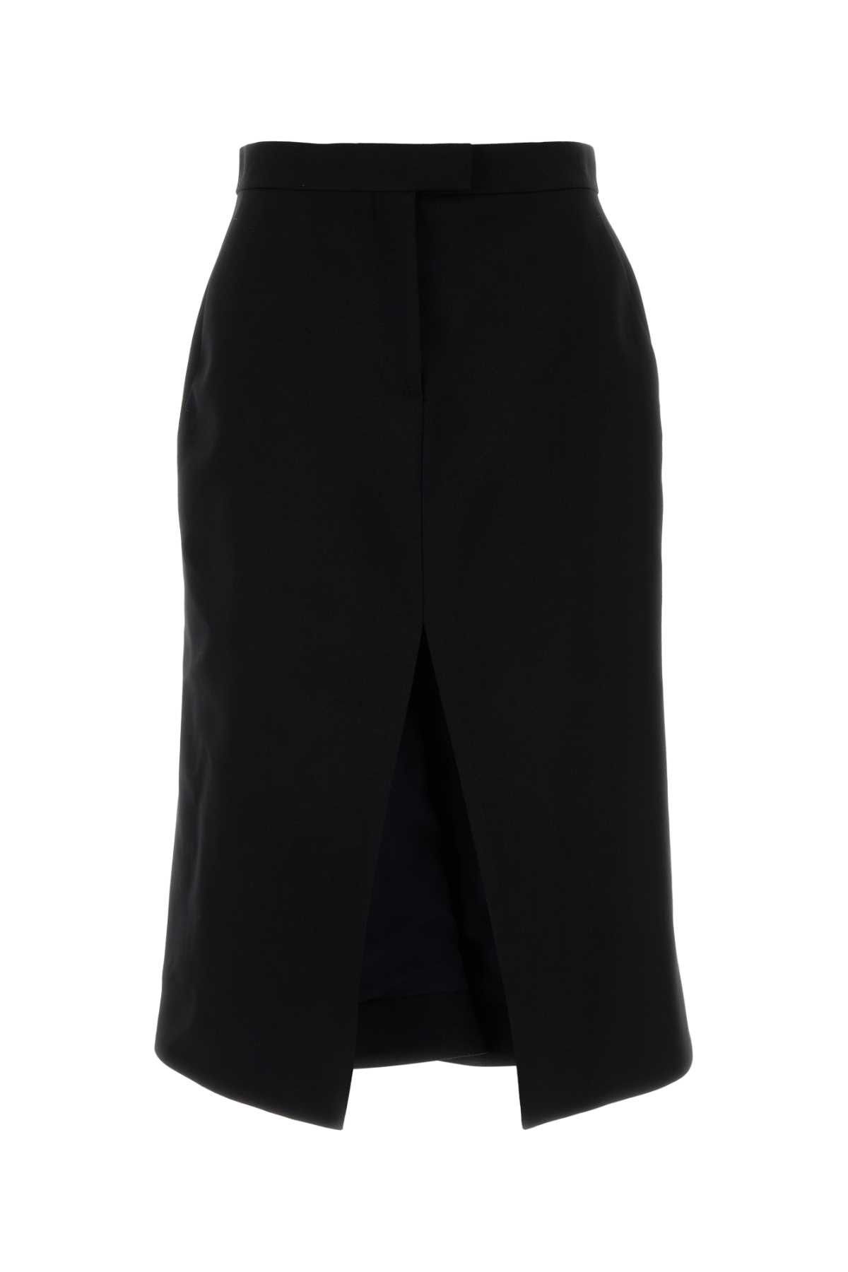 Alexander McQueen Black Stretch Wool Skirt Size 27" / US 4 / IT 40 - 1 Thumbnail