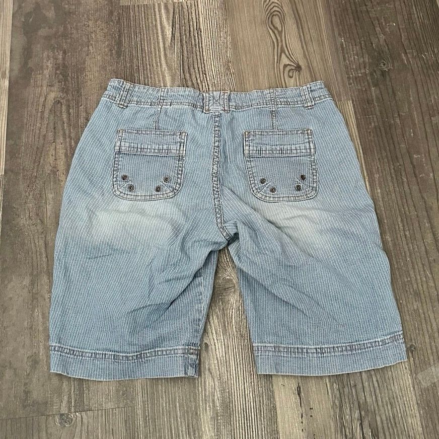 Other personal identity blue jean striped capri shorts denim Size 28" / US 6 / IT 42 - 2 Thumbnail