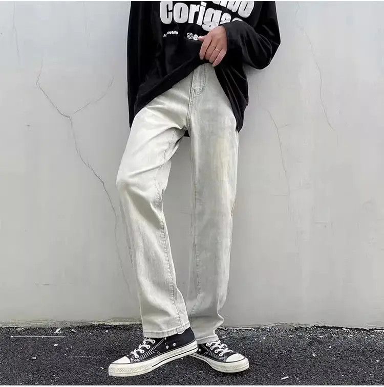 Japanese Brand Retro washed straight leg jeans Size US 30 / EU 46 - 2 Thumbnail