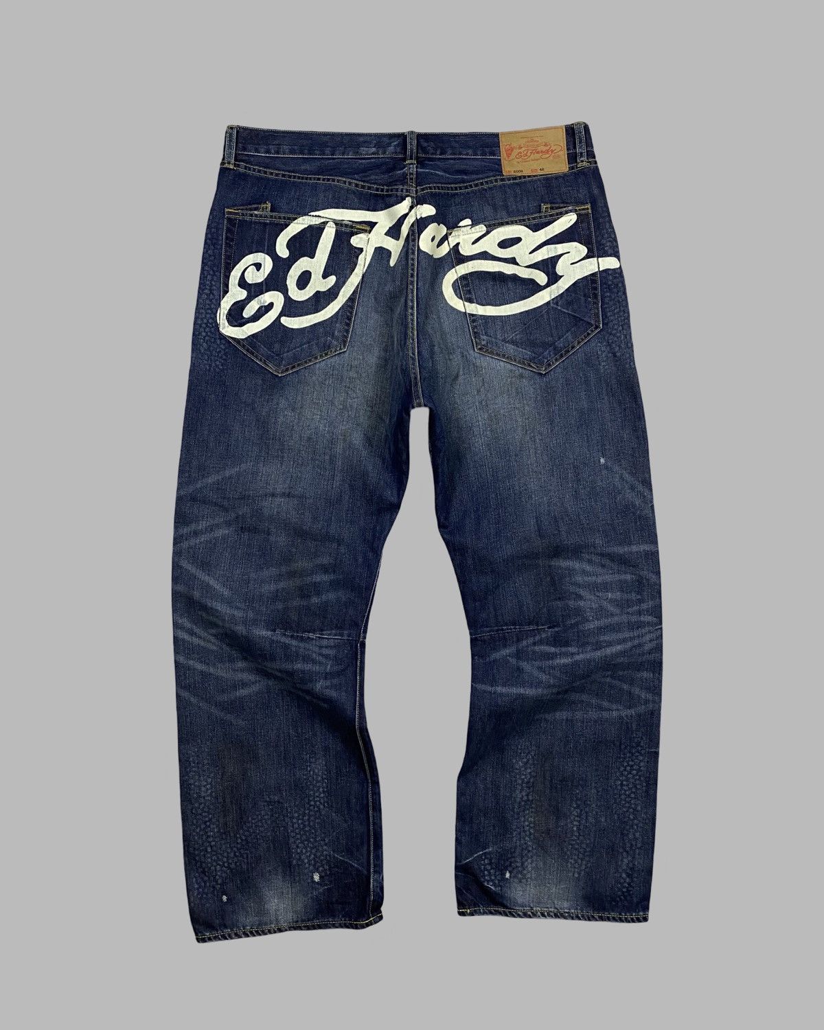 Christian Audigier Rare 00’s Ed hardy Rhinestone Dragon big logo Jeans Pants Size US 42 / EU 58 - 9 Thumbnail