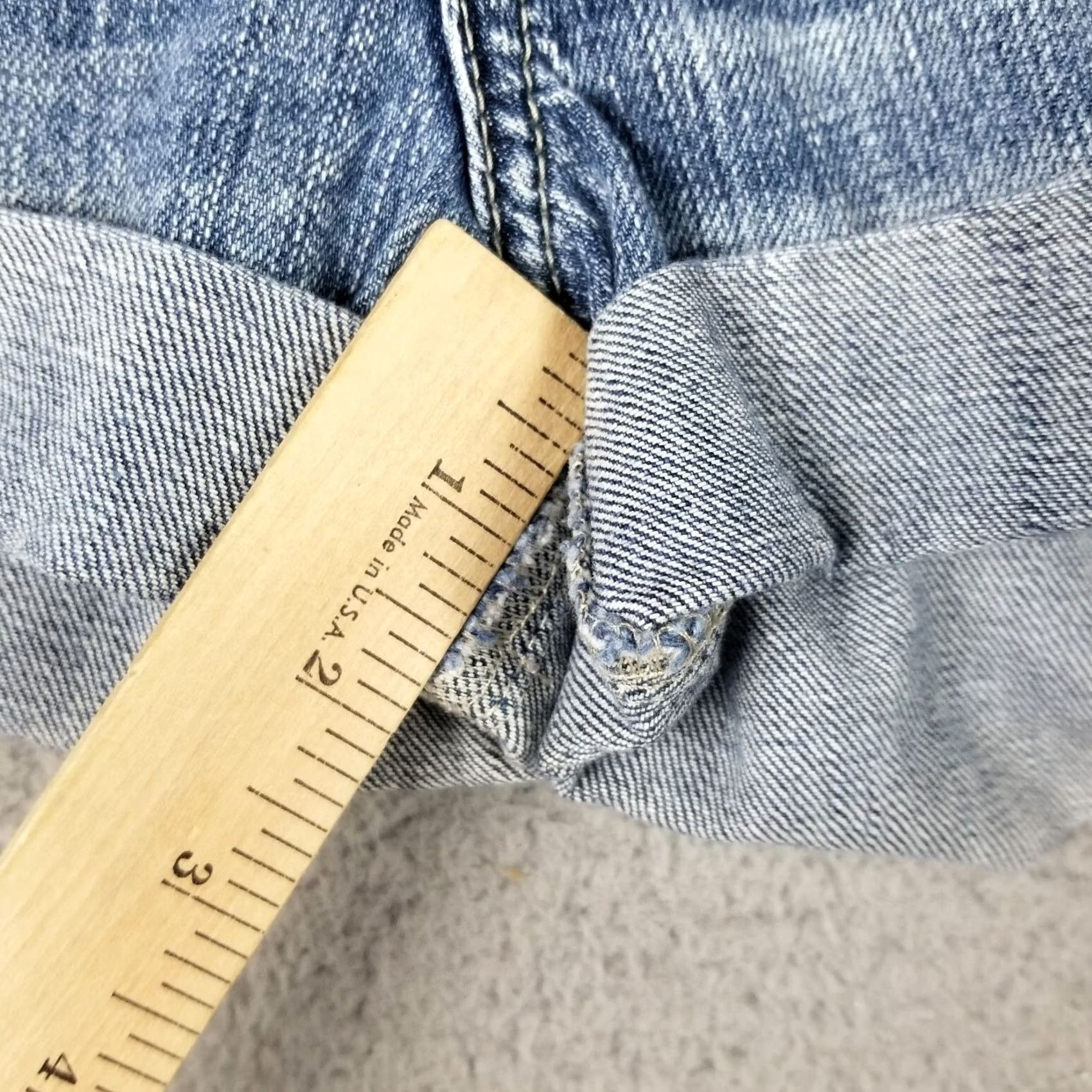 Calvin Klein Calvin Klein Shorts Women 2 Distressed Cuffed Casual Blue 100% Cotton Whiskers Size 26" / US 2 / IT 38 - 5 Thumbnail