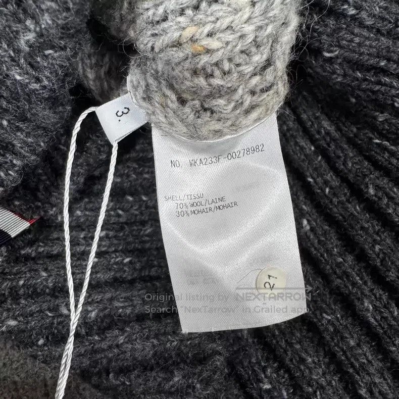 Thom Browne Thom Browne Gray Patchwork Four Stripe Wool and Mohair Swe Size US L / EU 52-54 / 3 - 6 Thumbnail