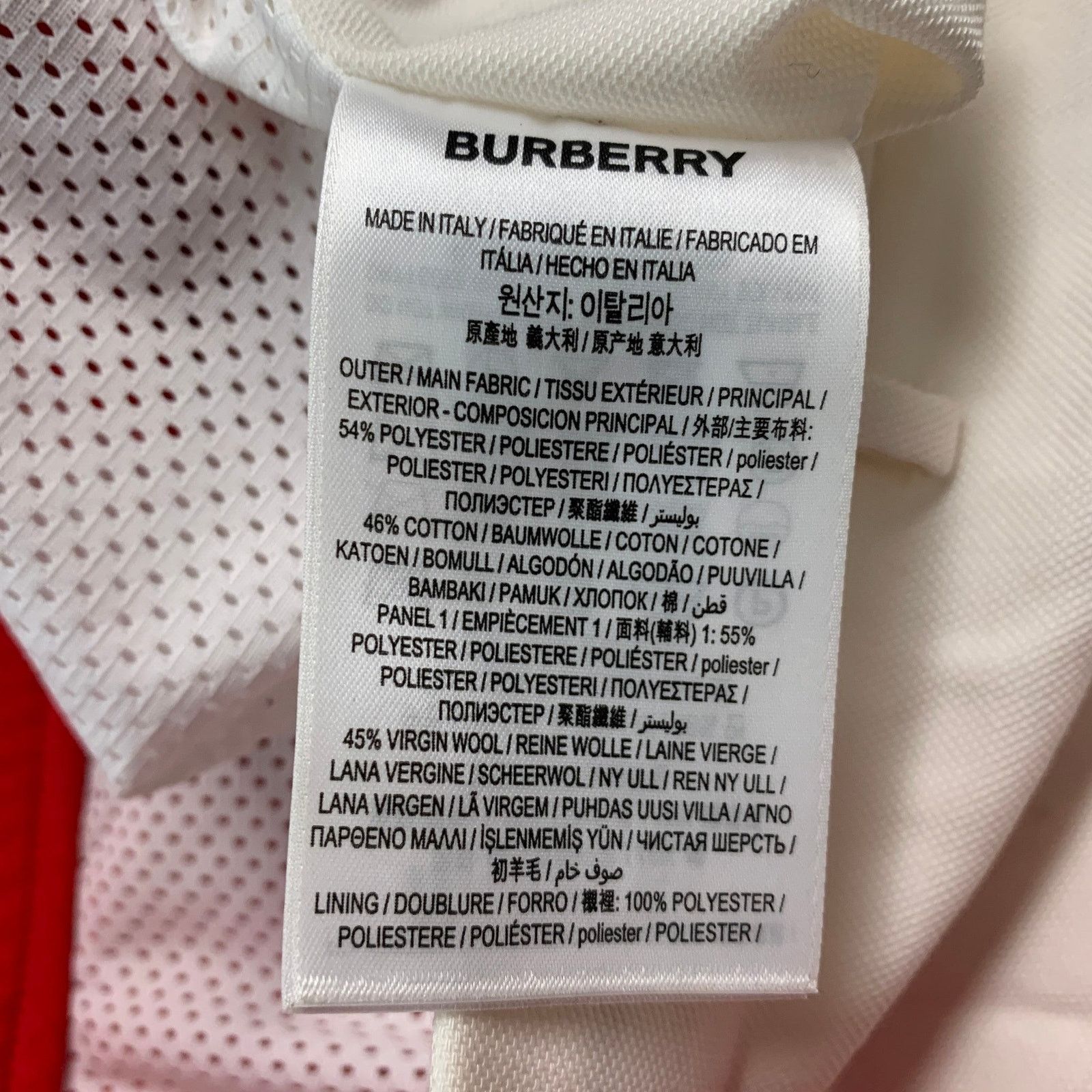 Burberry BURBERRY Size 10 Red White Polyester Cotton Casual Pants Size 32" / US 10 / IT 46 - 8 Thumbnail