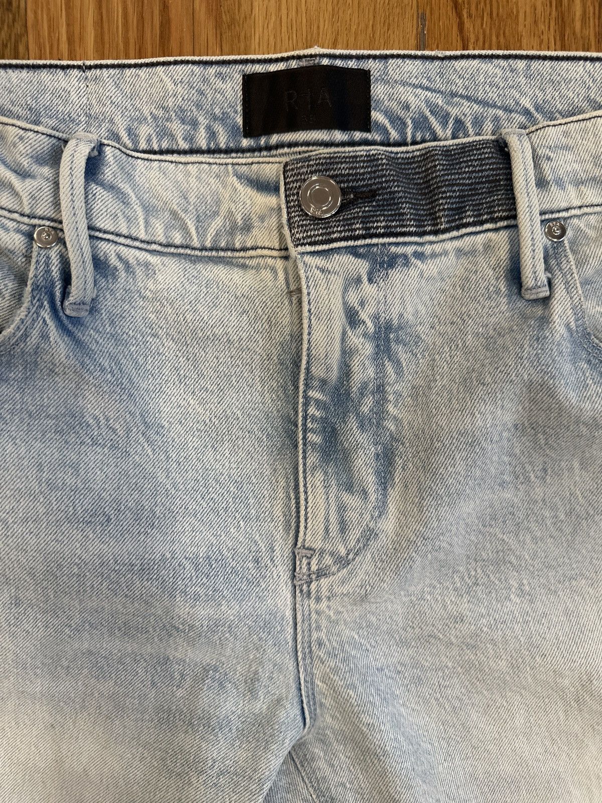 Rta RTA Play Pause Washed Blue Denim Jeans Size 33 Size US 33 - 4 Thumbnail