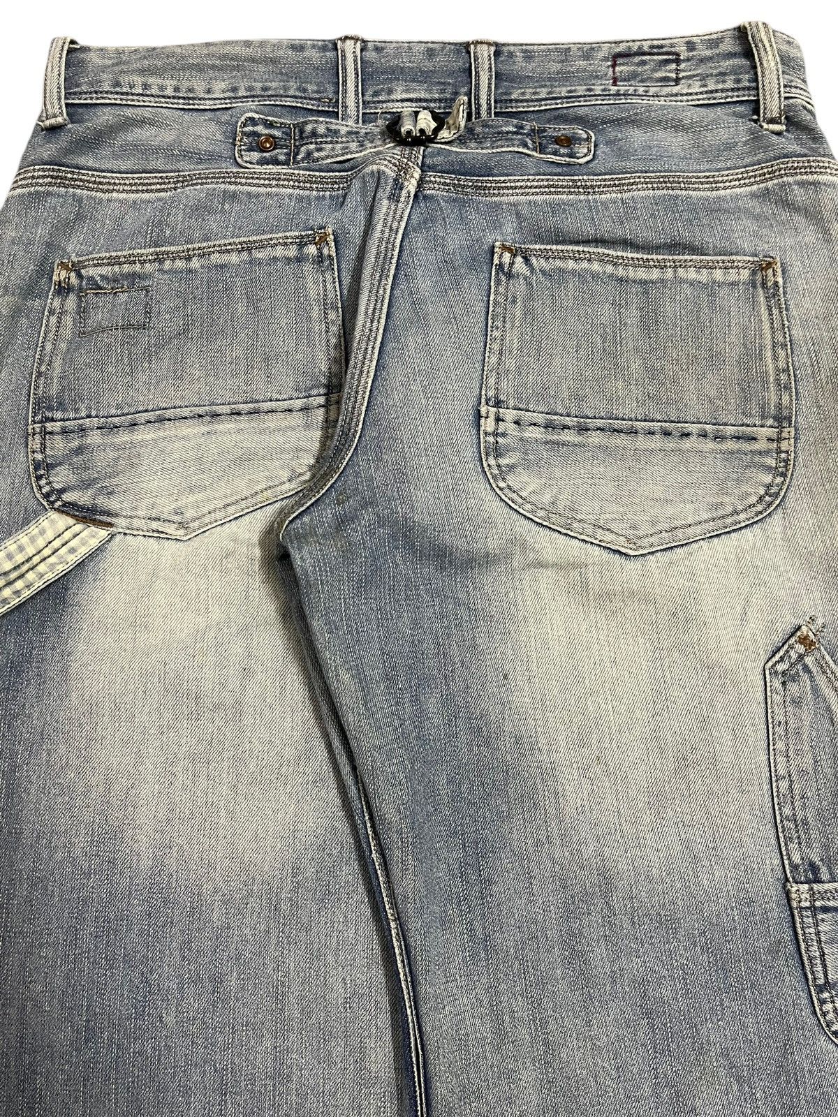 14th Addiction Vintage Japanese Brand Blue Faded Wash Carpenter Style Jeans Size US 31 - 6 Thumbnail