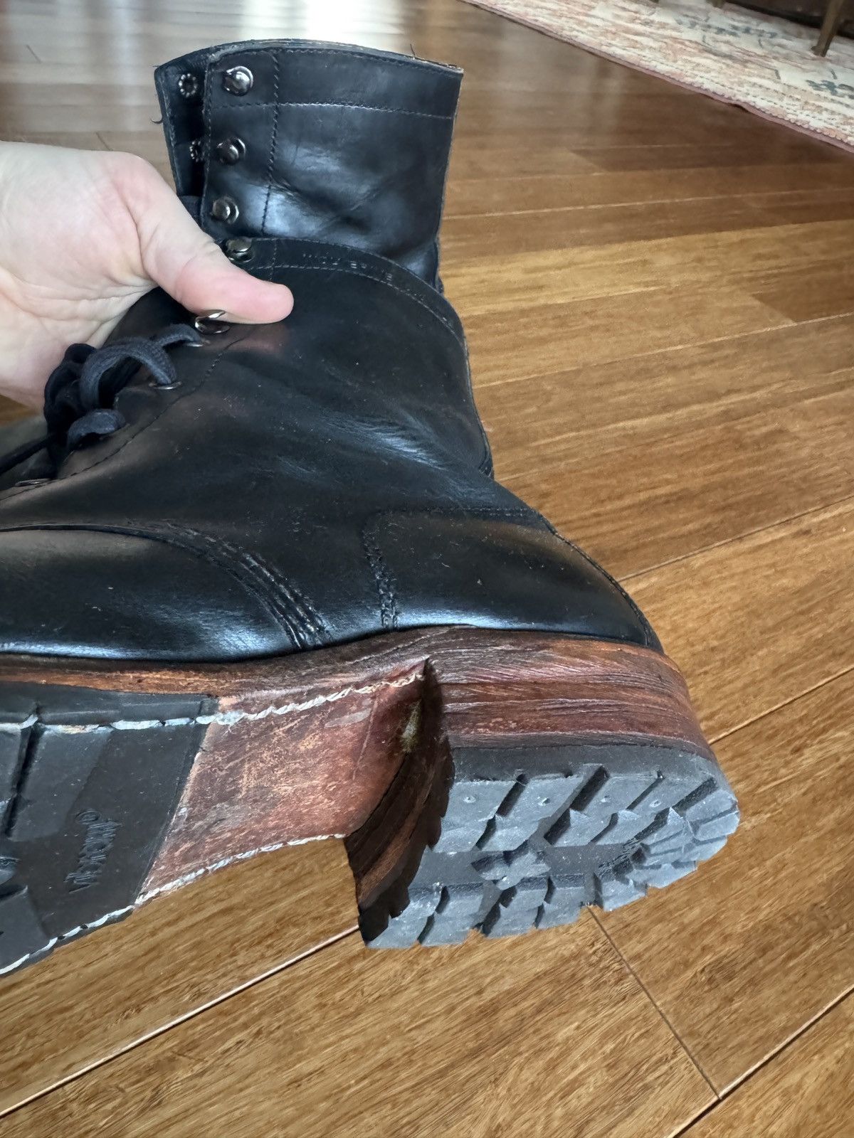 Wolverine Wolverine Vintage 1000 Mile Logger Boot Size 8.5 Black Size US 8.5 / EU 41-42 - 9 Thumbnail